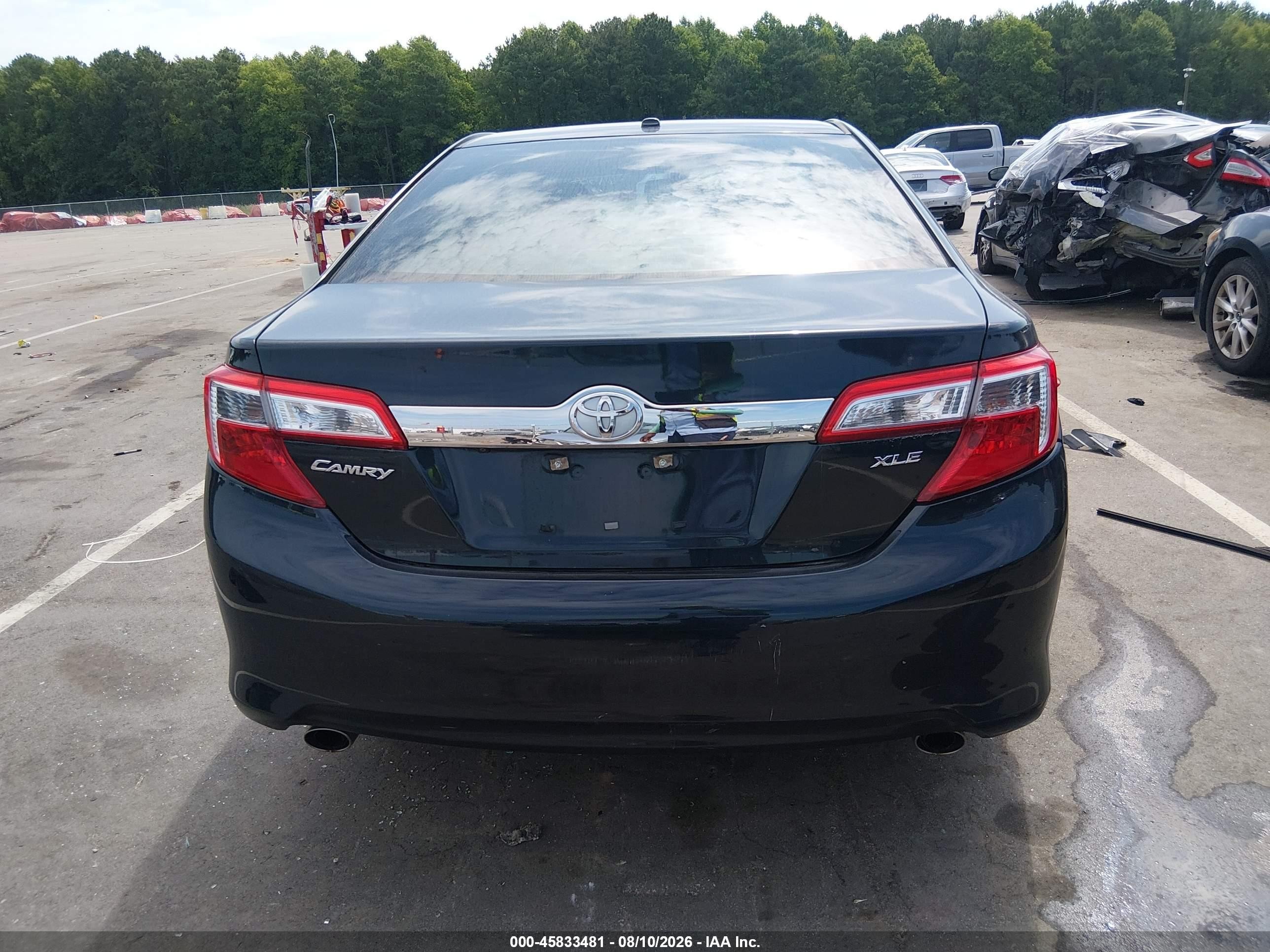 2014 Toyota Camry Xle V6 Black vin: 4T1BK1FK2EU024619