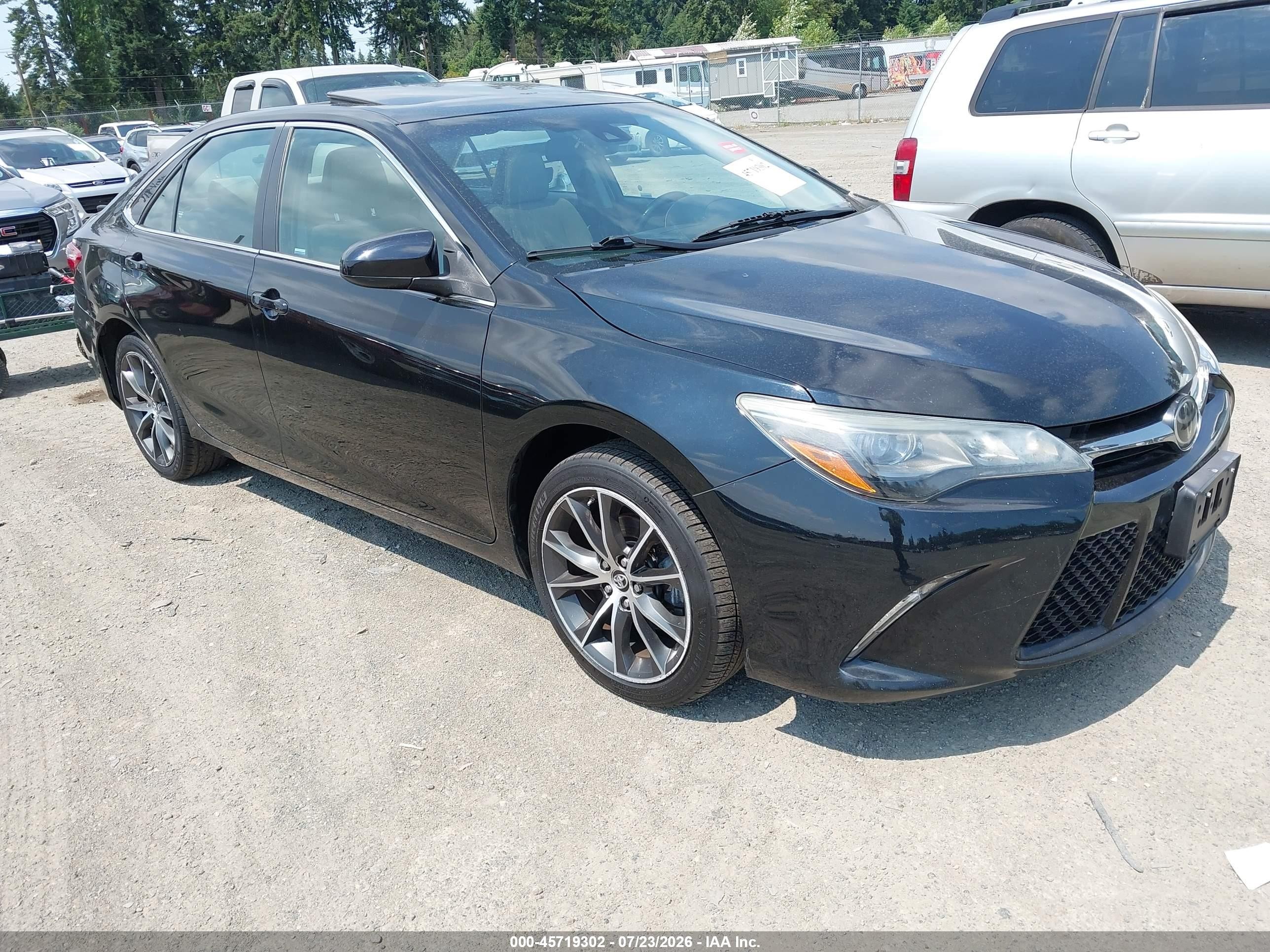 2015 Toyota Camry Xse V6 Black vin: 4T1BK1FK2FU554252
