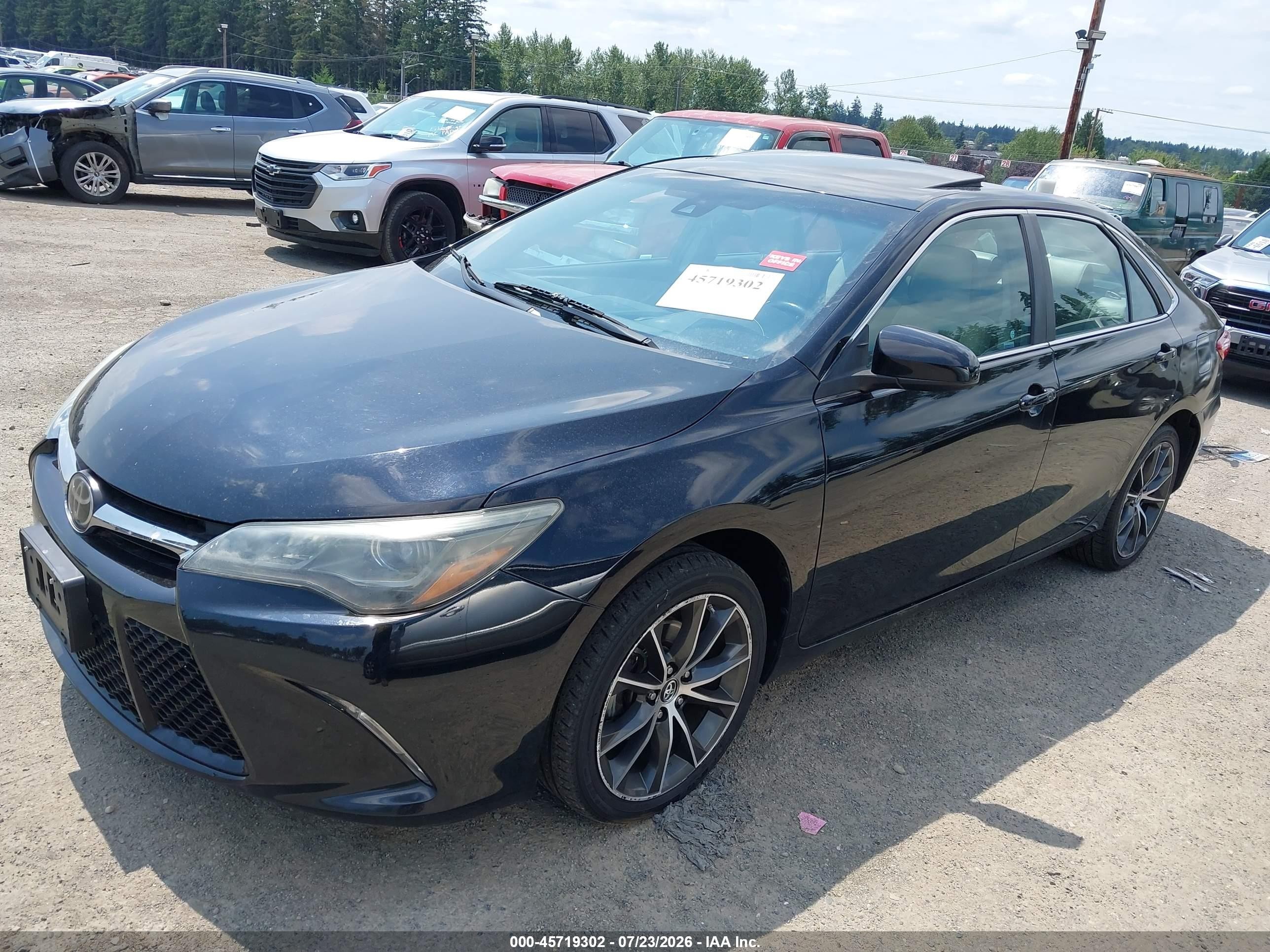2015 Toyota Camry Xse V6 Black vin: 4T1BK1FK2FU554252