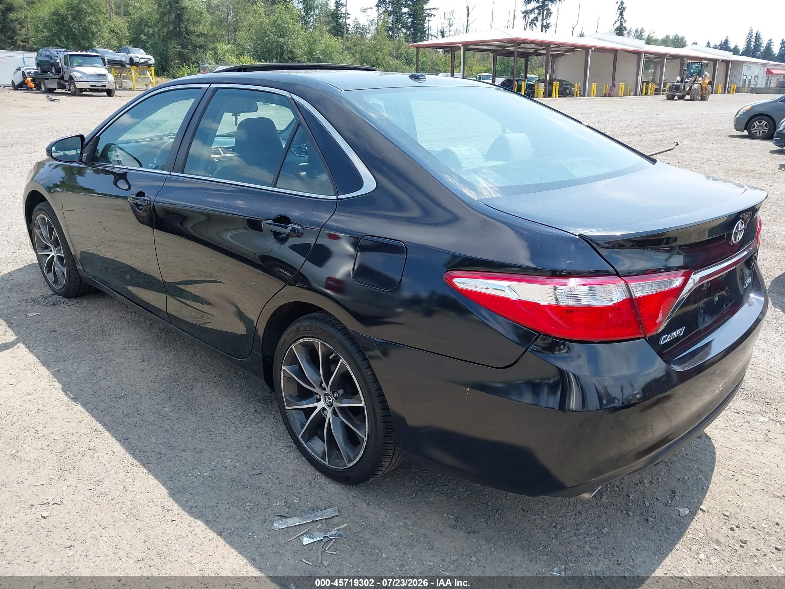 2015 Toyota Camry Xse V6 Black vin: 4T1BK1FK2FU554252