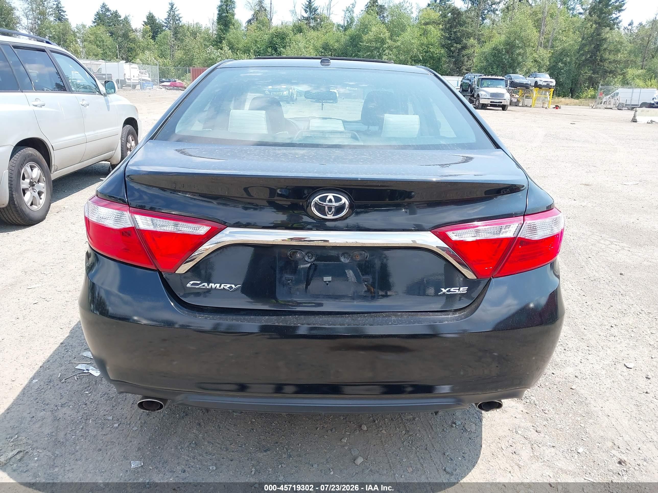 2015 Toyota Camry Xse V6 Black vin: 4T1BK1FK2FU554252