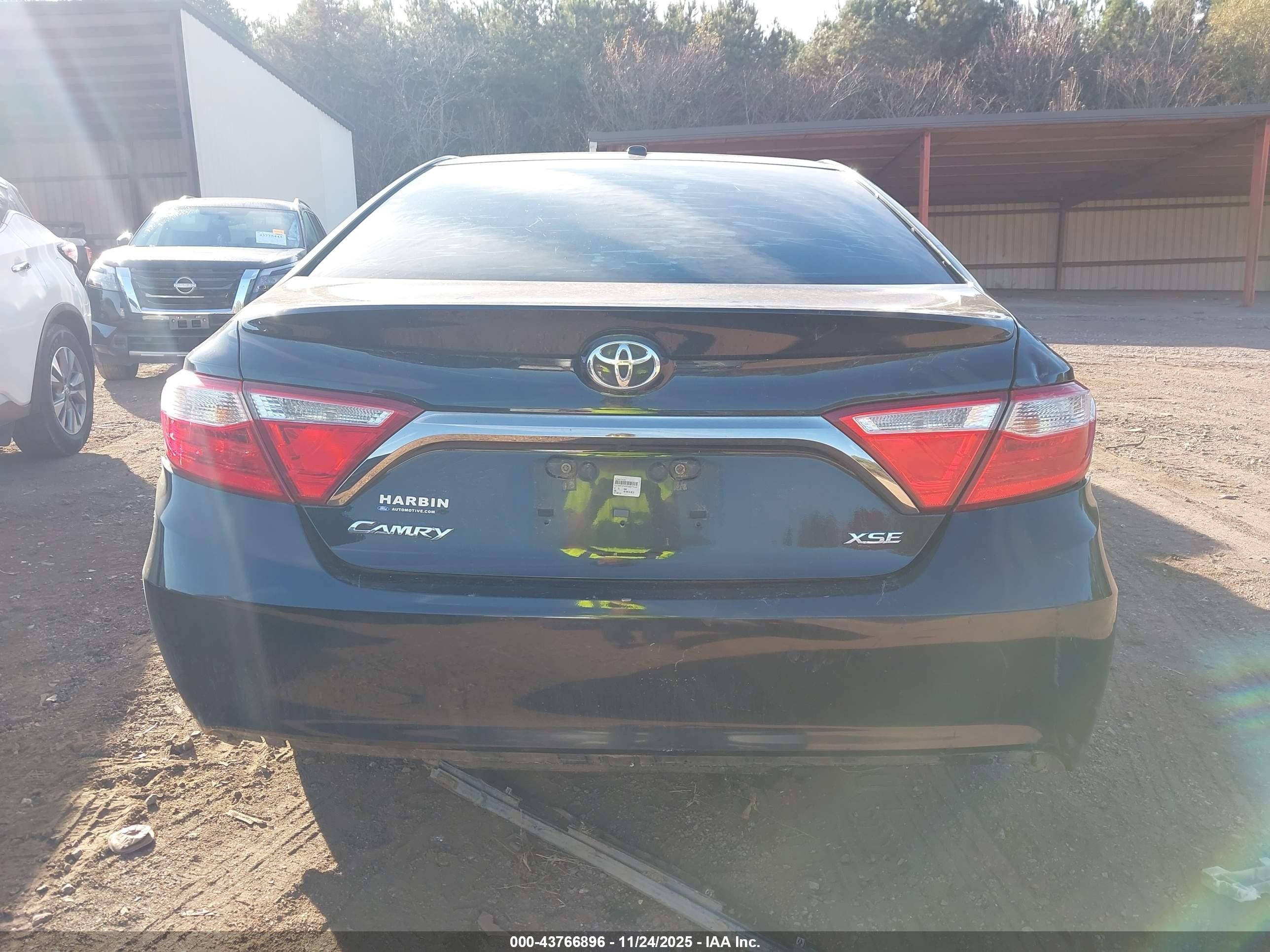 2015 Toyota Camry Xse V6 Black vin: 4T1BK1FK2FU567938