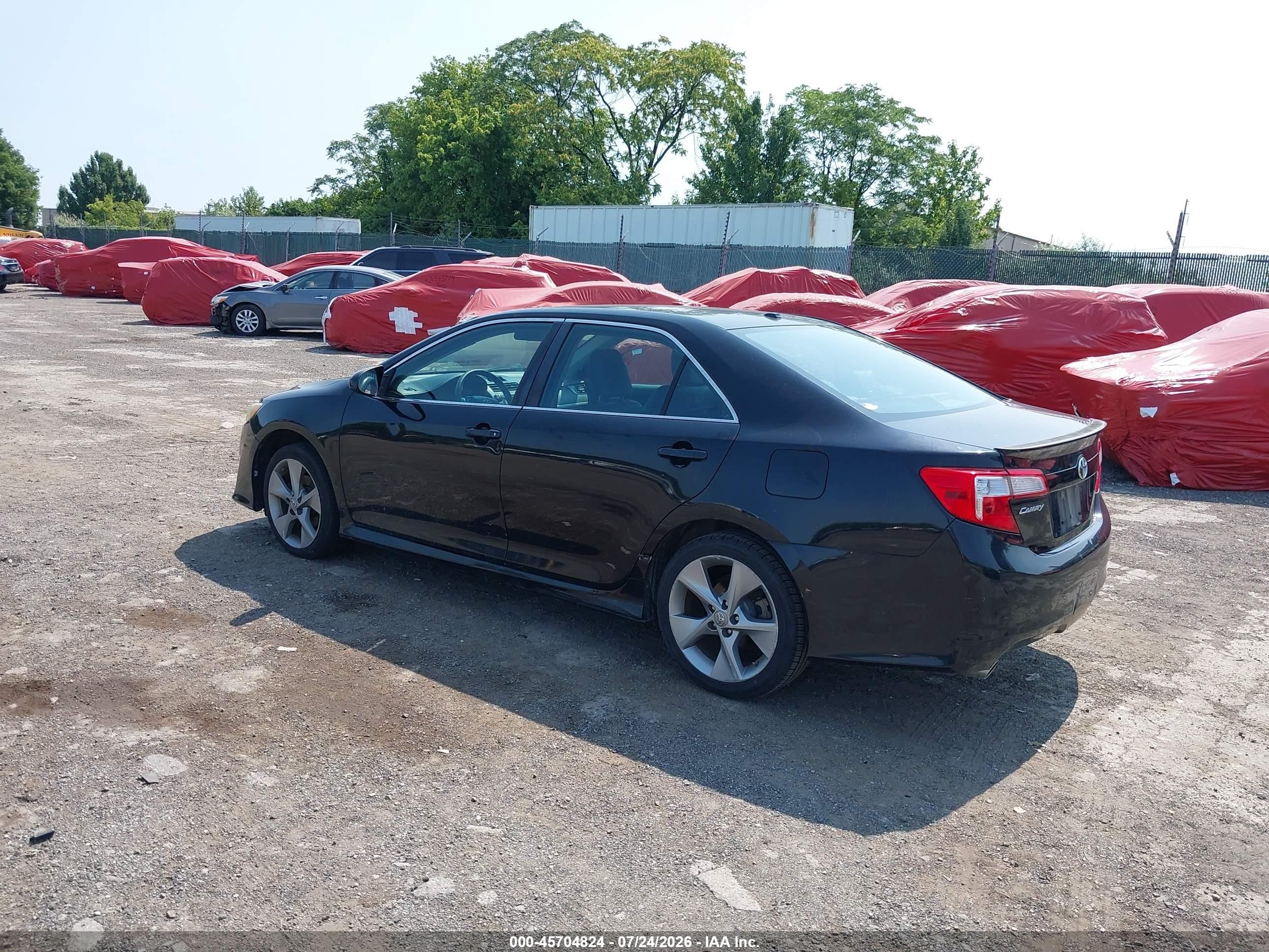 2012 Toyota Camry Se V6 Black vin: 4T1BK1FK3CU011004