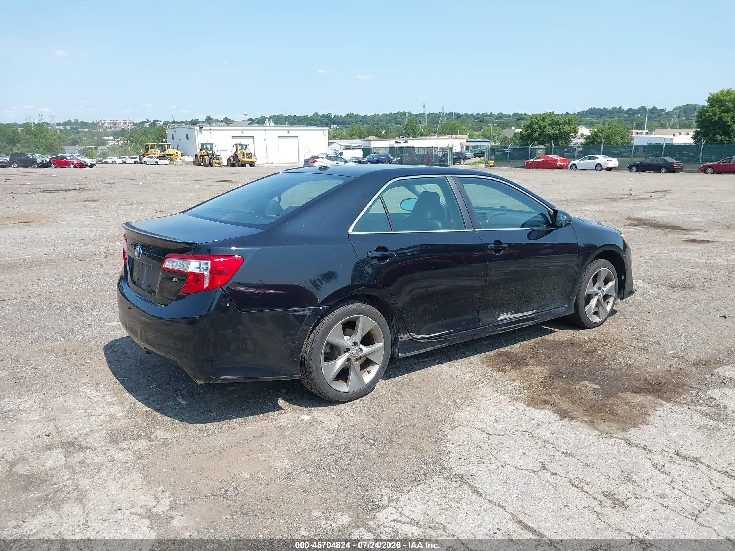 2012 Toyota Camry Se V6 Black vin: 4T1BK1FK3CU011004