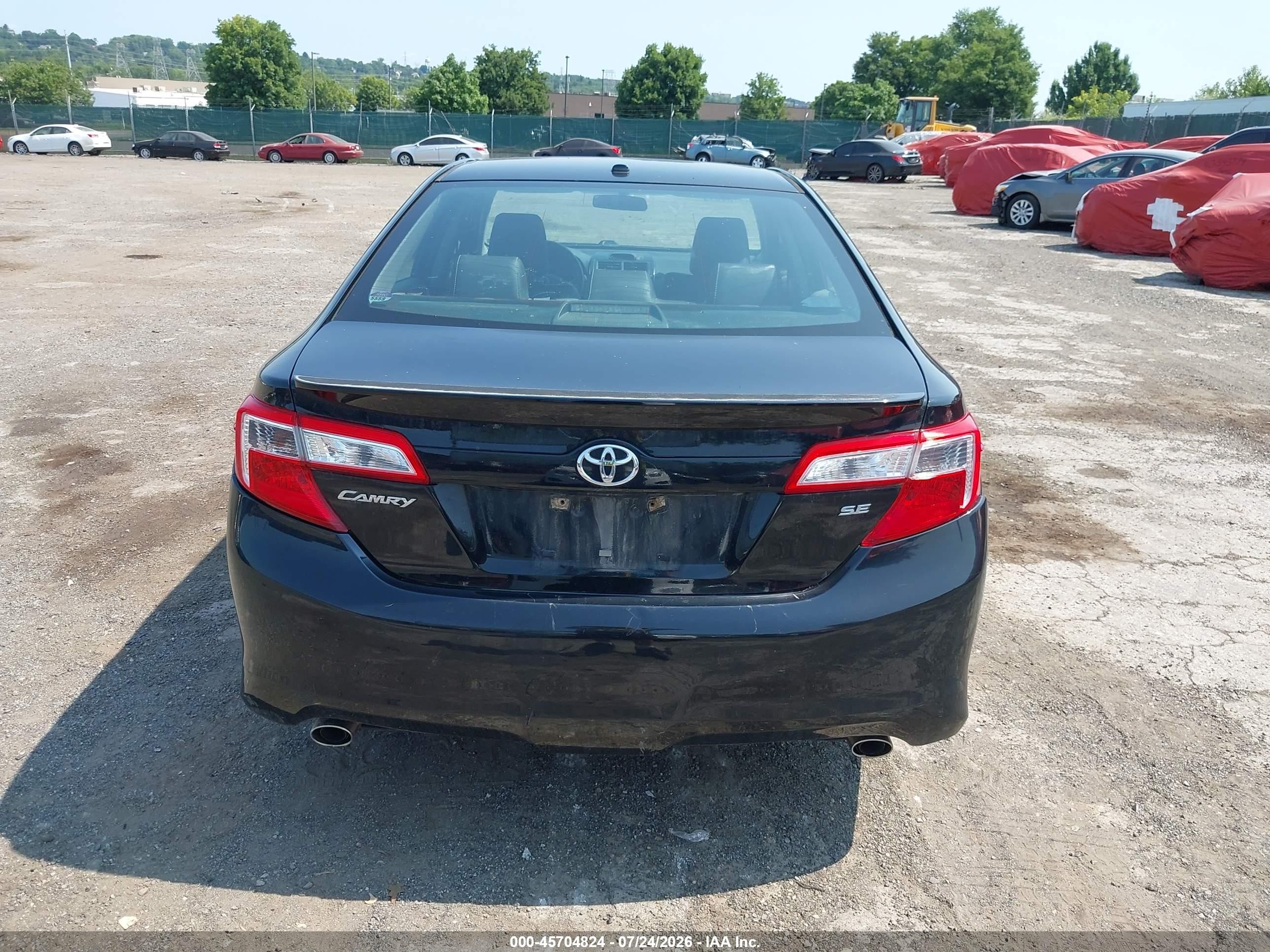 2012 Toyota Camry Se V6 Black vin: 4T1BK1FK3CU011004