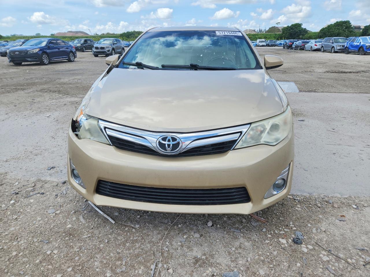 2012 Toyota Camry Xle V6 Бежевый vin: 4T1BK1FK3CU513916