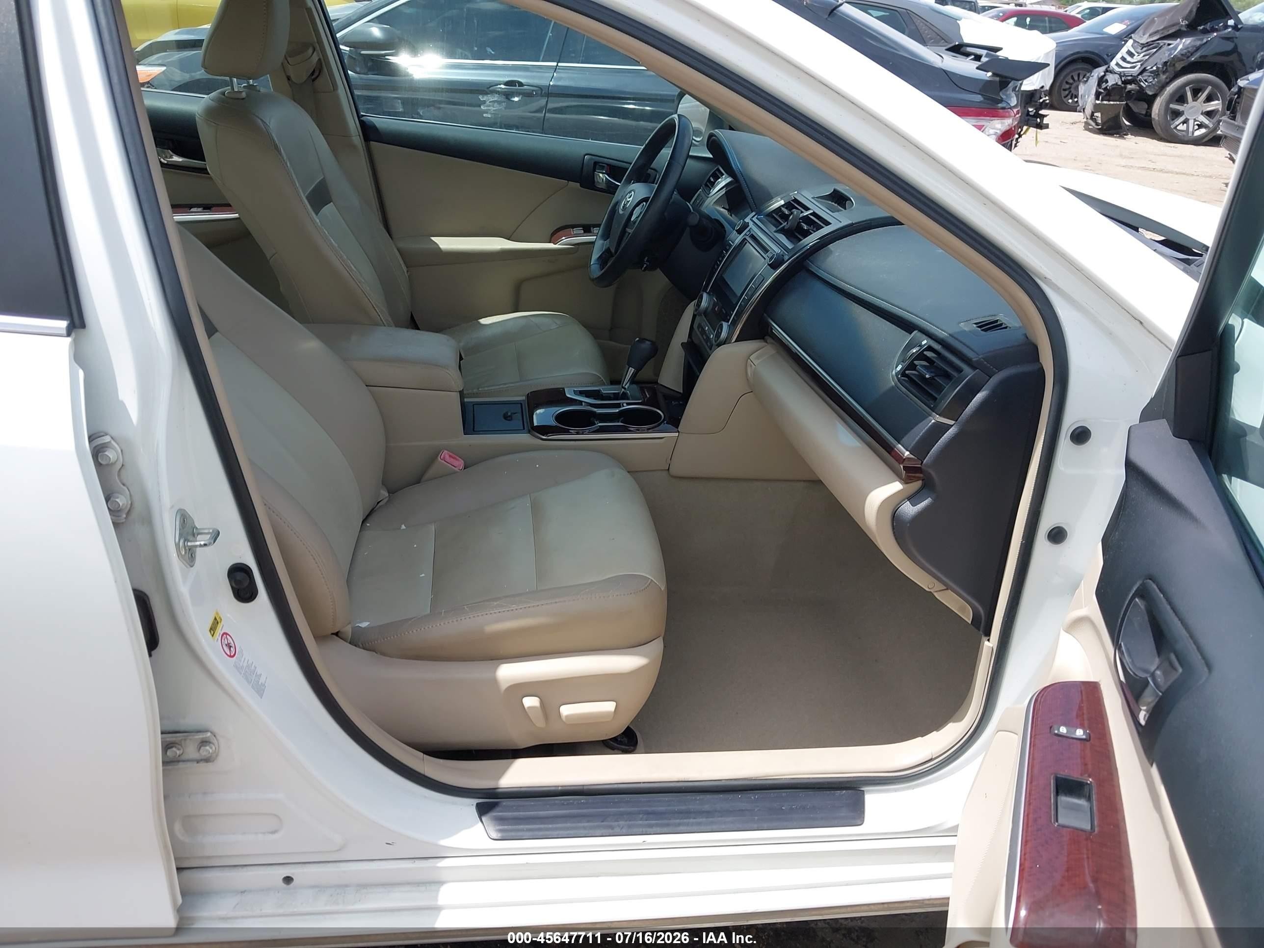 2012 Toyota Camry Xle V6 White vin: 4T1BK1FK3CU516895