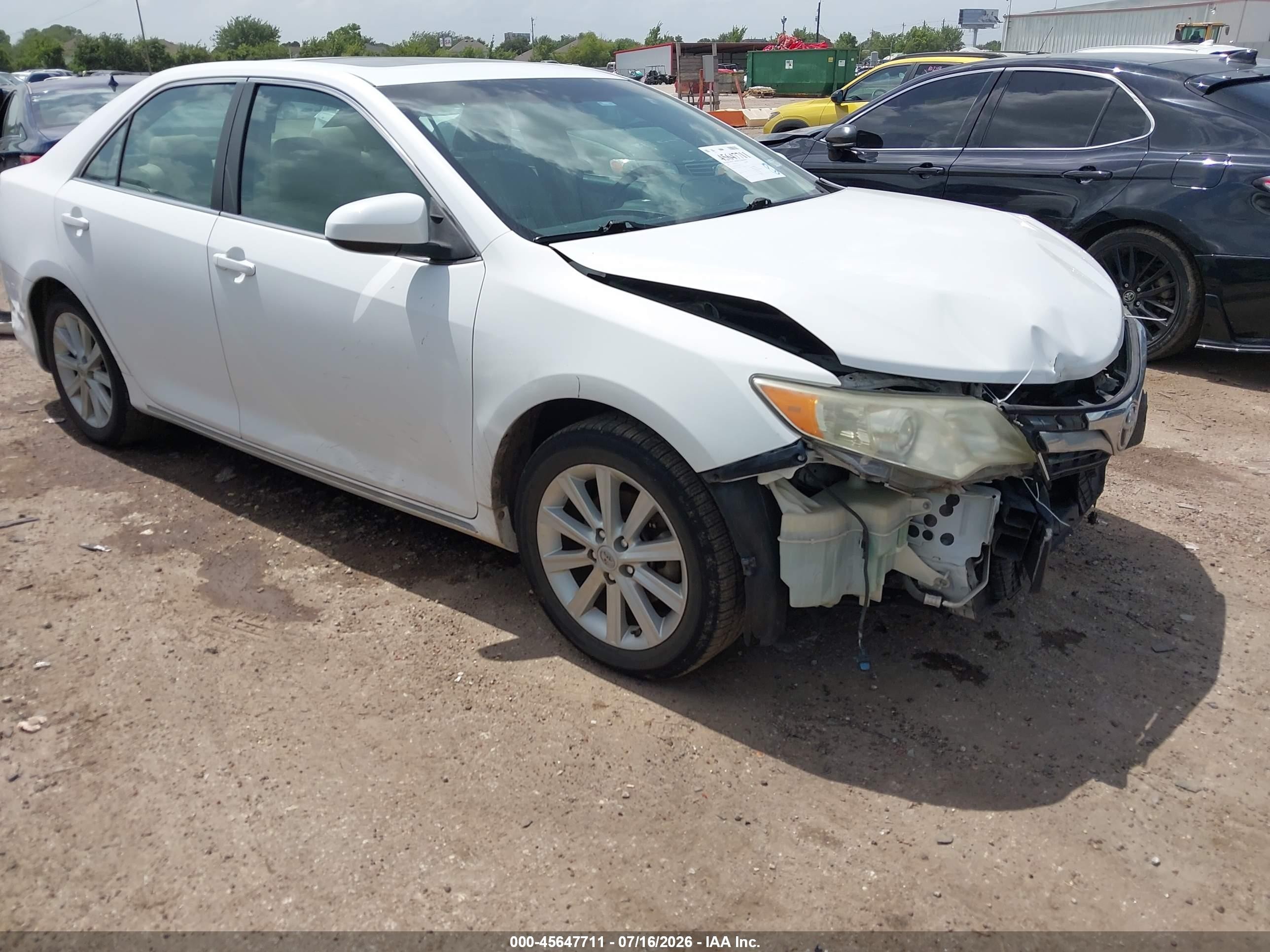 2012 Toyota Camry Xle V6 White vin: 4T1BK1FK3CU516895