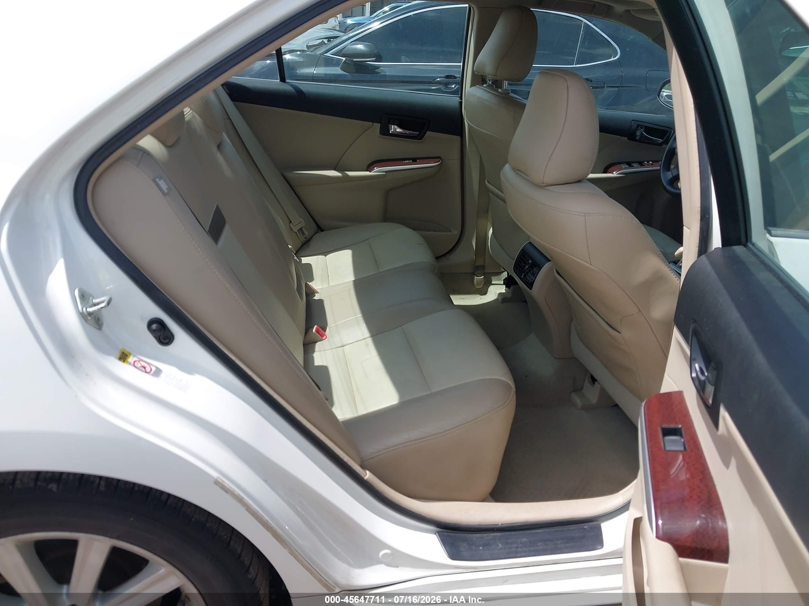 2012 Toyota Camry Xle V6 White vin: 4T1BK1FK3CU516895
