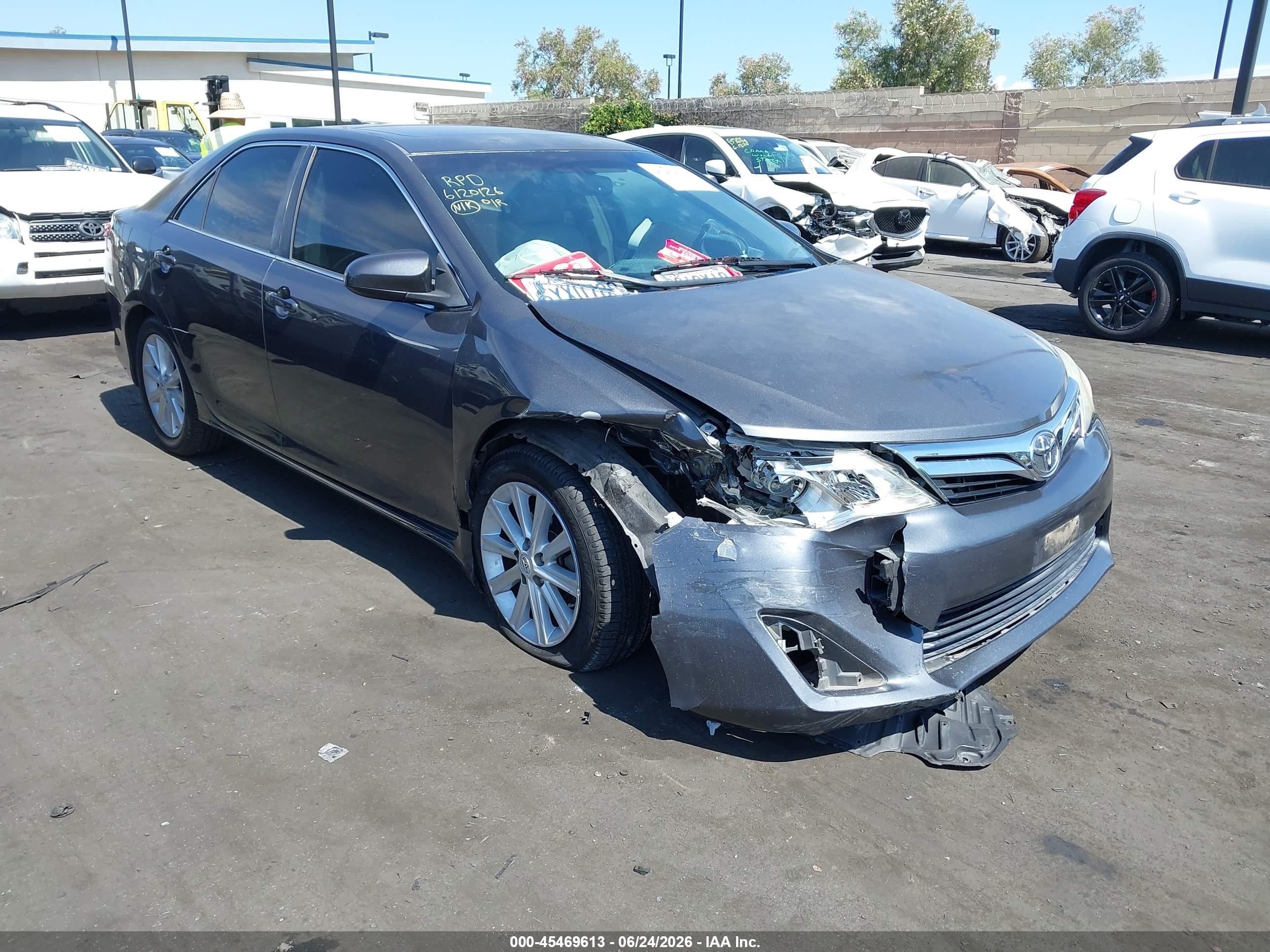 2012 Toyota Camry Xle V6 Серый vin: 4T1BK1FK3CU517139