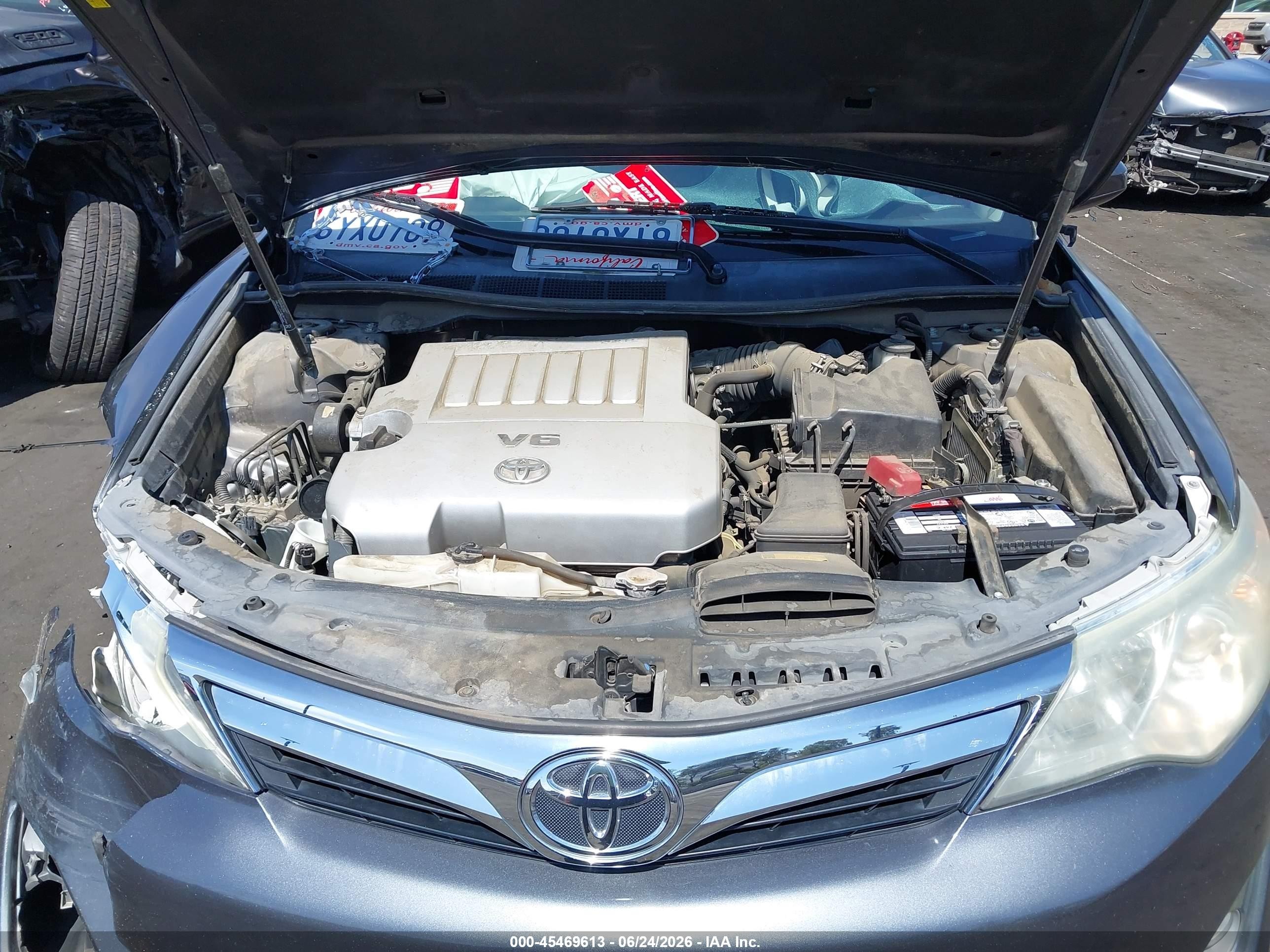 2012 Toyota Camry Xle V6 Серый vin: 4T1BK1FK3CU517139