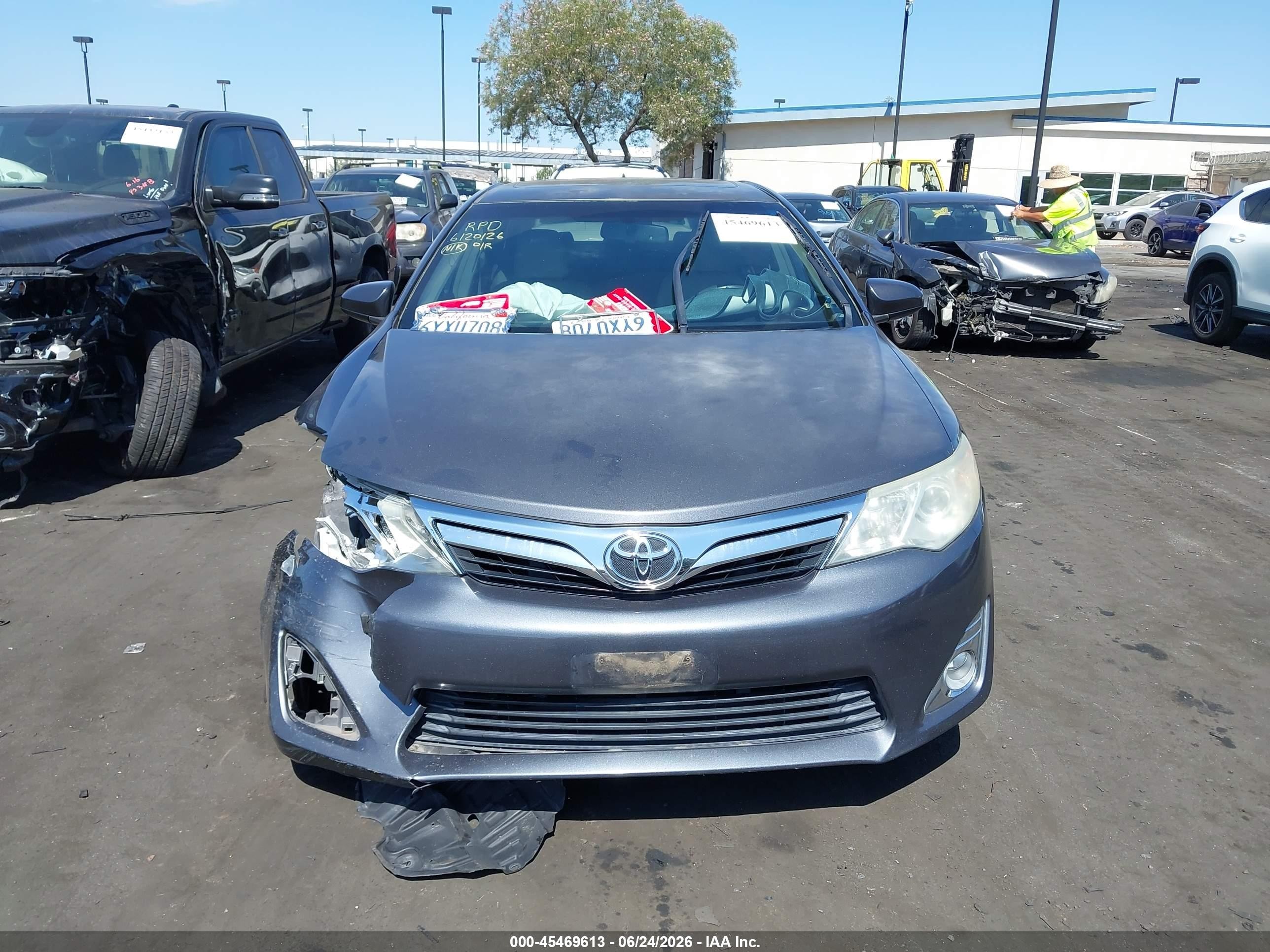2012 Toyota Camry Xle V6 Серый vin: 4T1BK1FK3CU517139