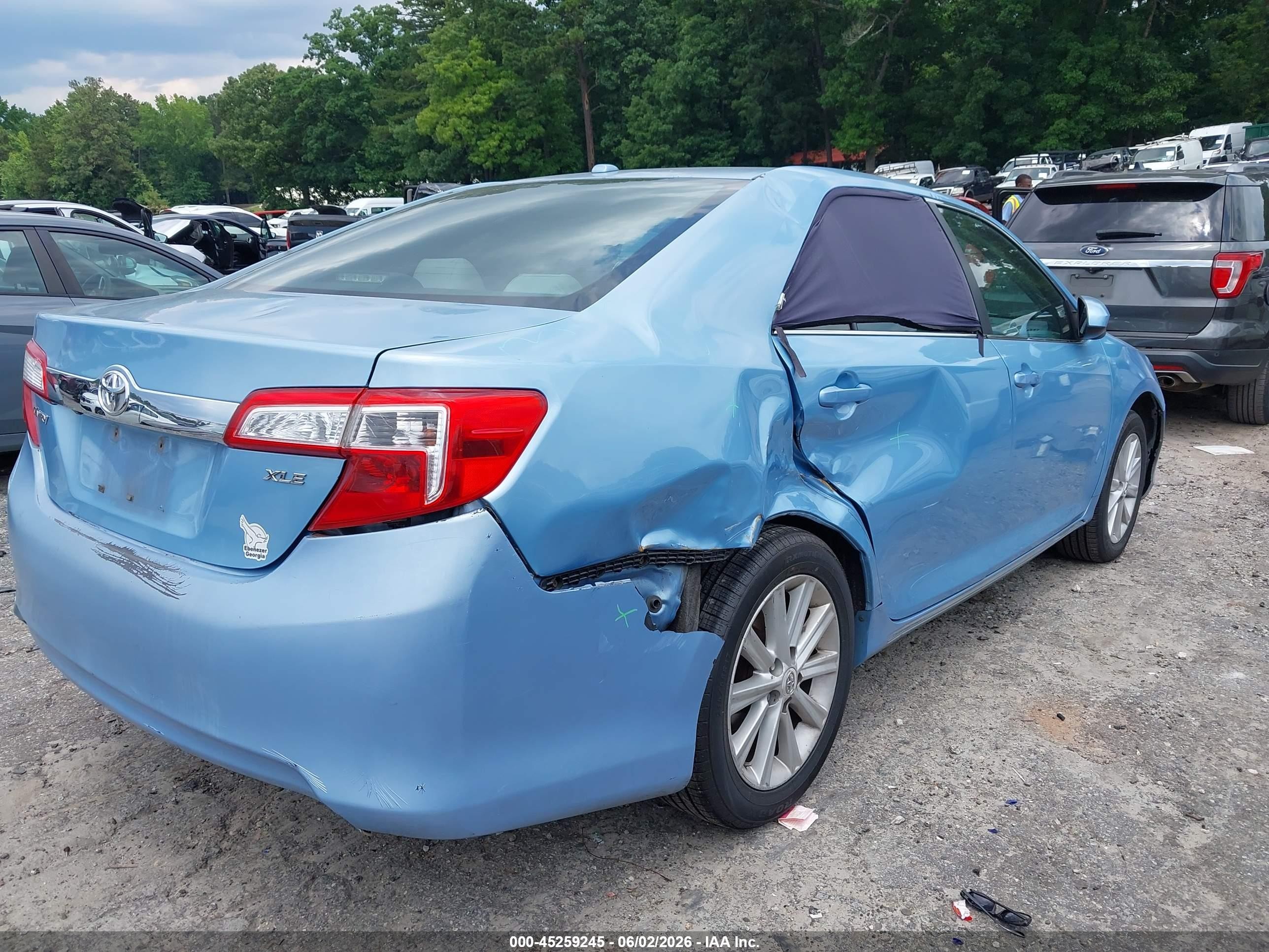 2012 Toyota Camry Xle V6 Blue vin: 4T1BK1FK3CU520025