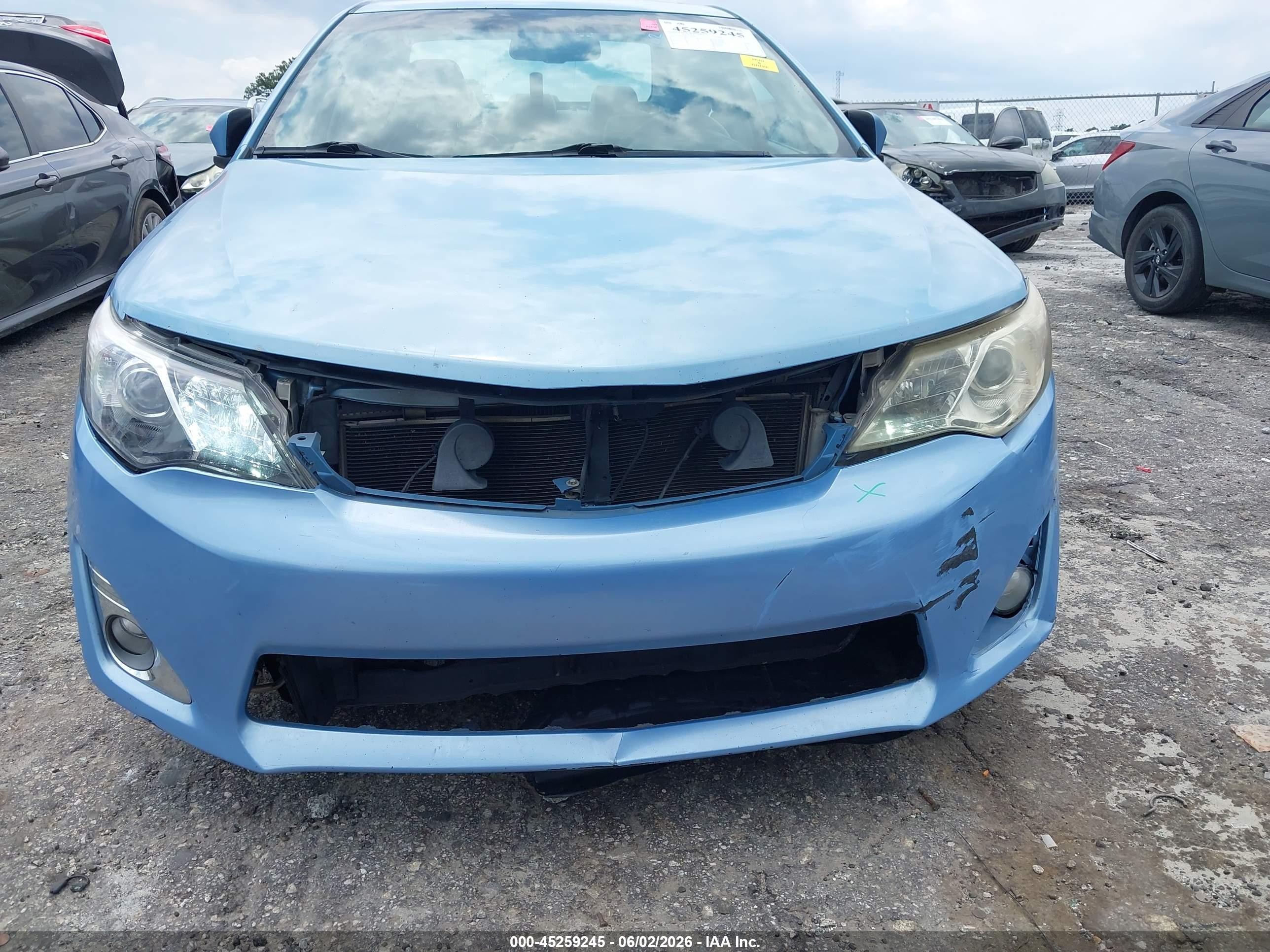 2012 Toyota Camry Xle V6 Blue vin: 4T1BK1FK3CU520025