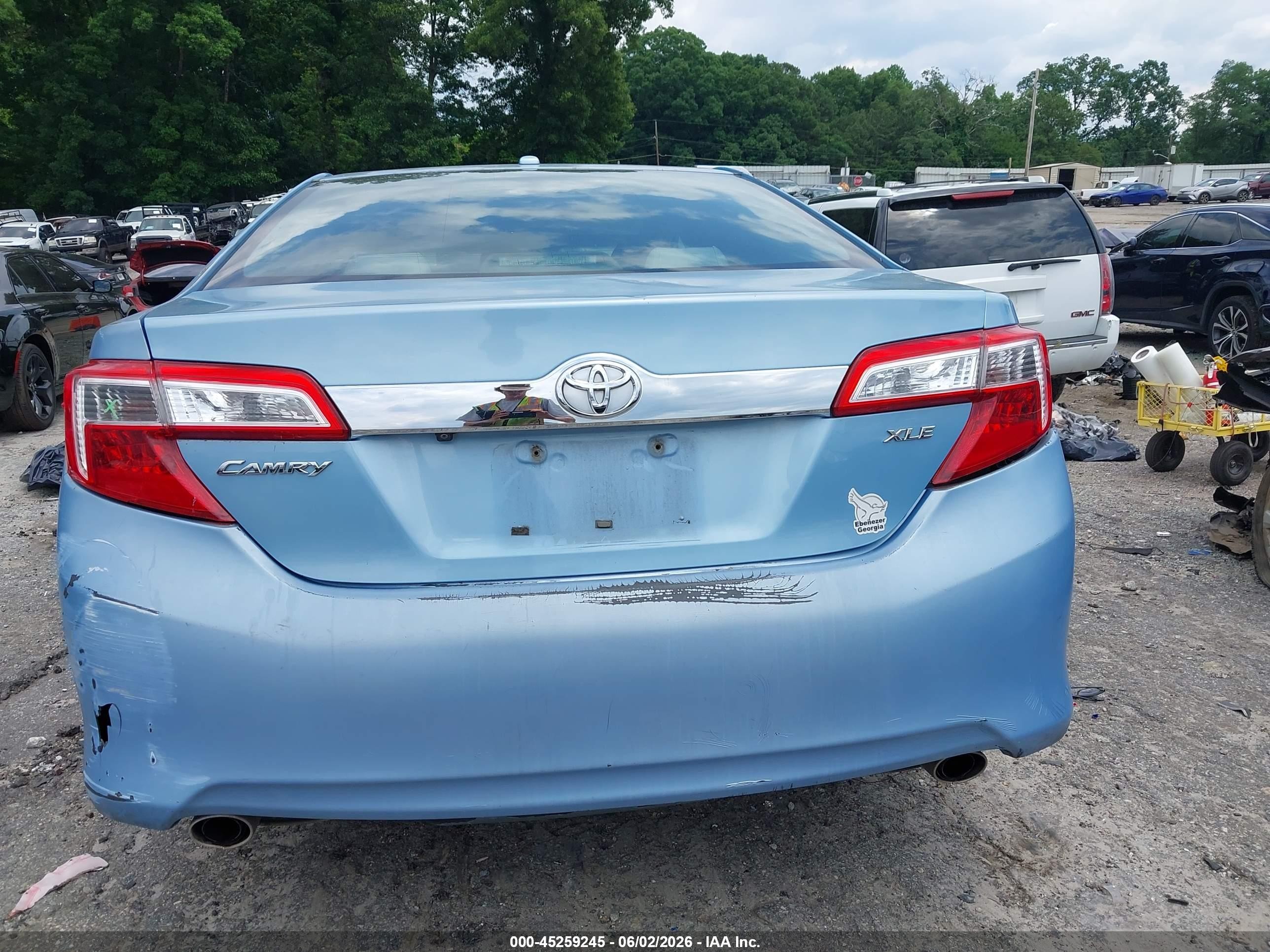 2012 Toyota Camry Xle V6 Blue vin: 4T1BK1FK3CU520025