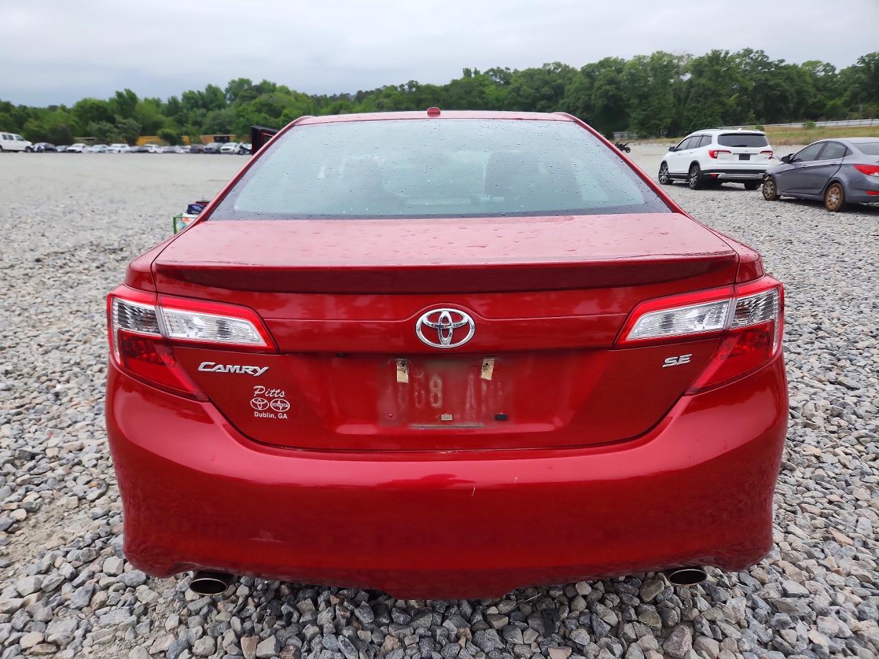 2012 Toyota Camry Se V6 Red vin: 4T1BK1FK3CU520848
