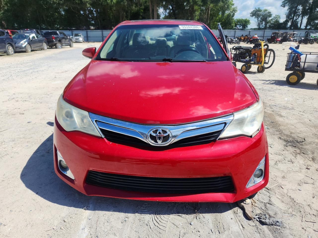 2012 Toyota Camry Xle V6 Red vin: 4T1BK1FK3CU521921