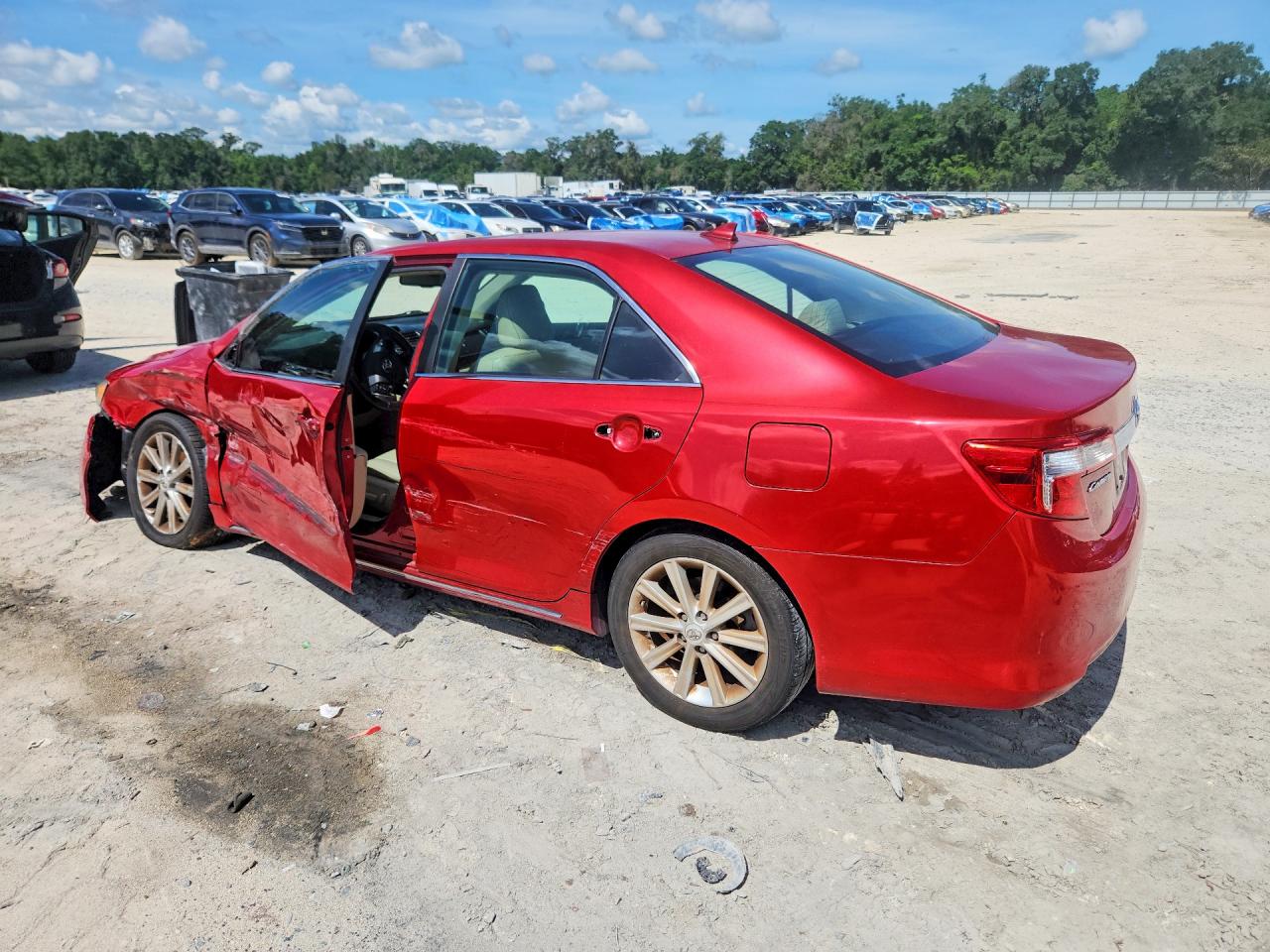 2012 Toyota Camry Xle V6 Red vin: 4T1BK1FK3CU521921