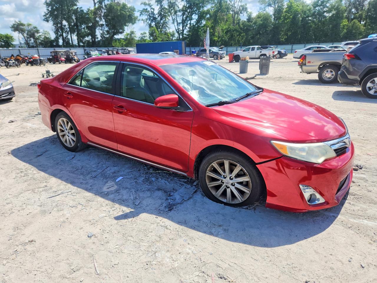 2012 Toyota Camry Xle V6 Red vin: 4T1BK1FK3CU521921