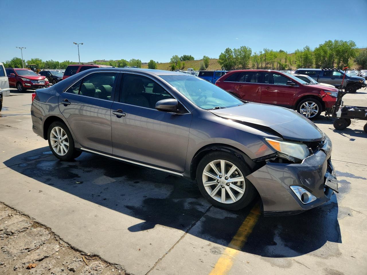 2014 Toyota Camry Xle V6 Gray vin: 4T1BK1FK3EU540598