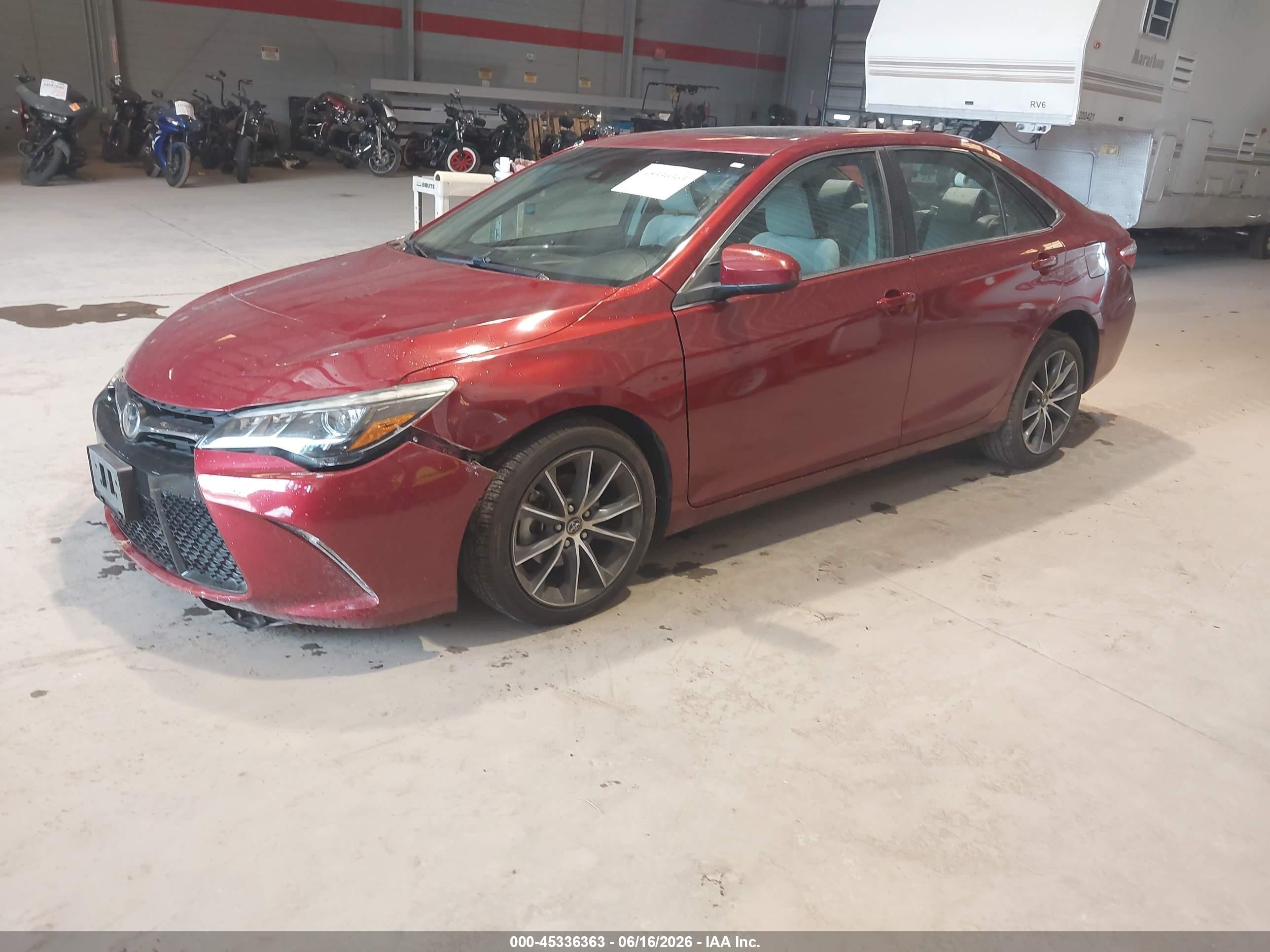 2015 Toyota Camry Xse V6 Burgundy vin: 4T1BK1FK3FU556835