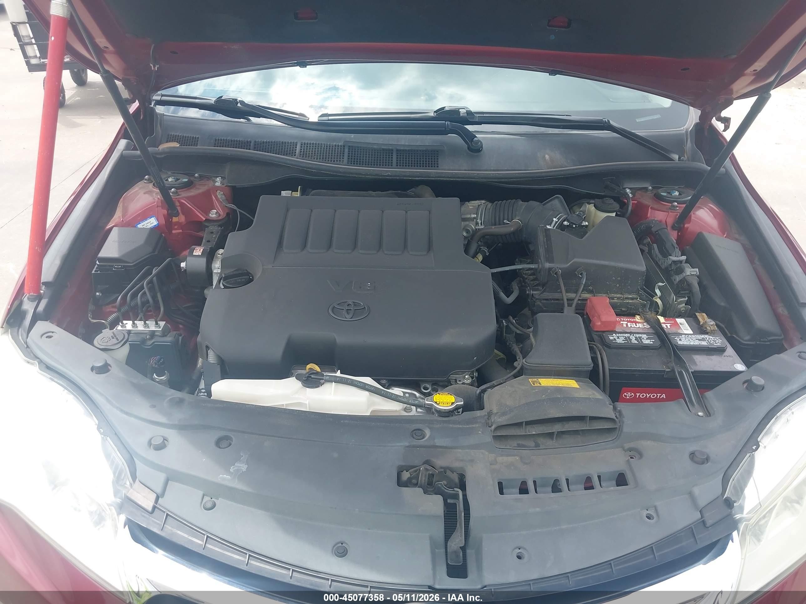 2015 Toyota Camry Xle V6 Red vin: 4T1BK1FK3FU564613