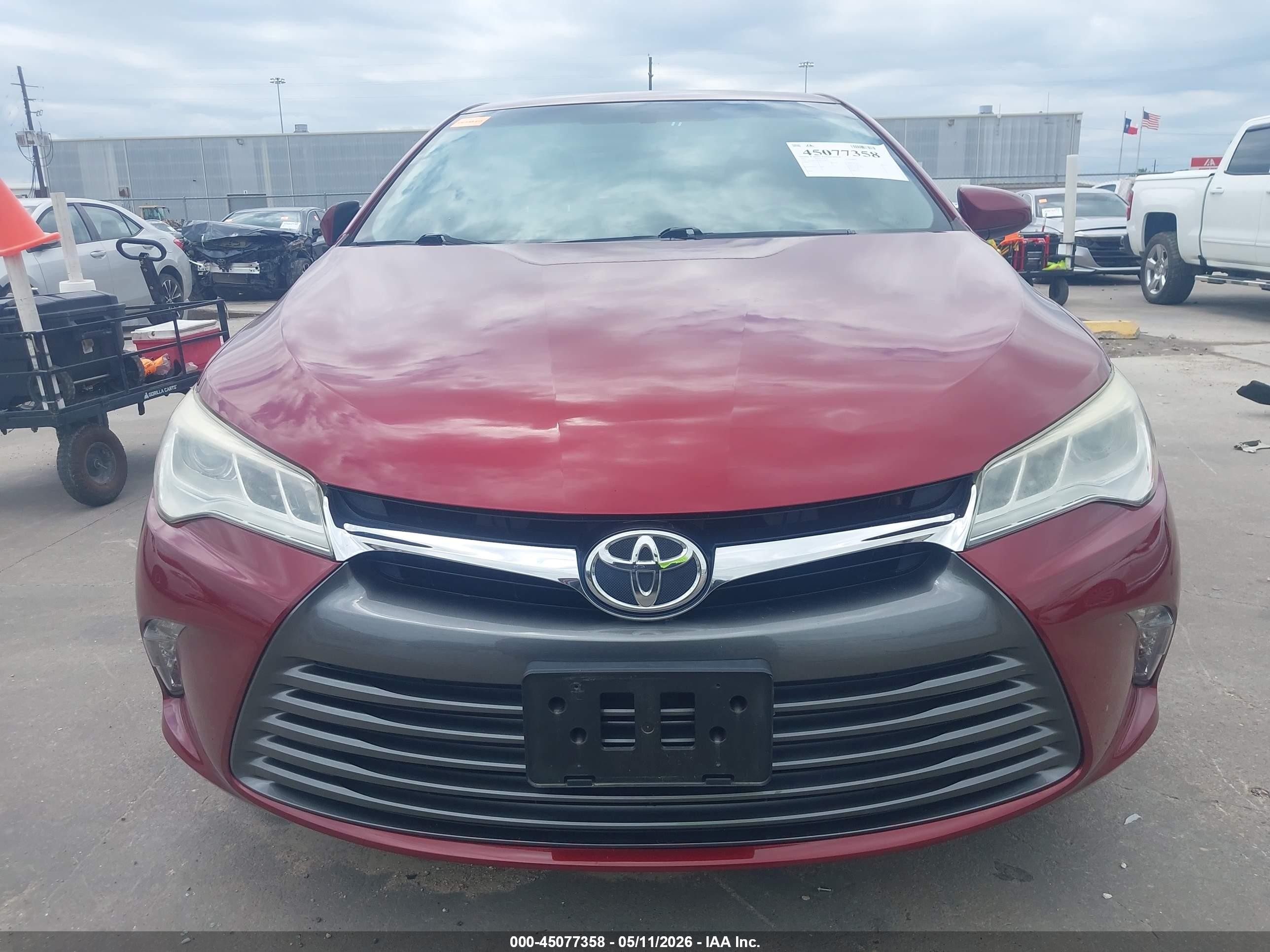 2015 Toyota Camry Xle V6 Red vin: 4T1BK1FK3FU564613