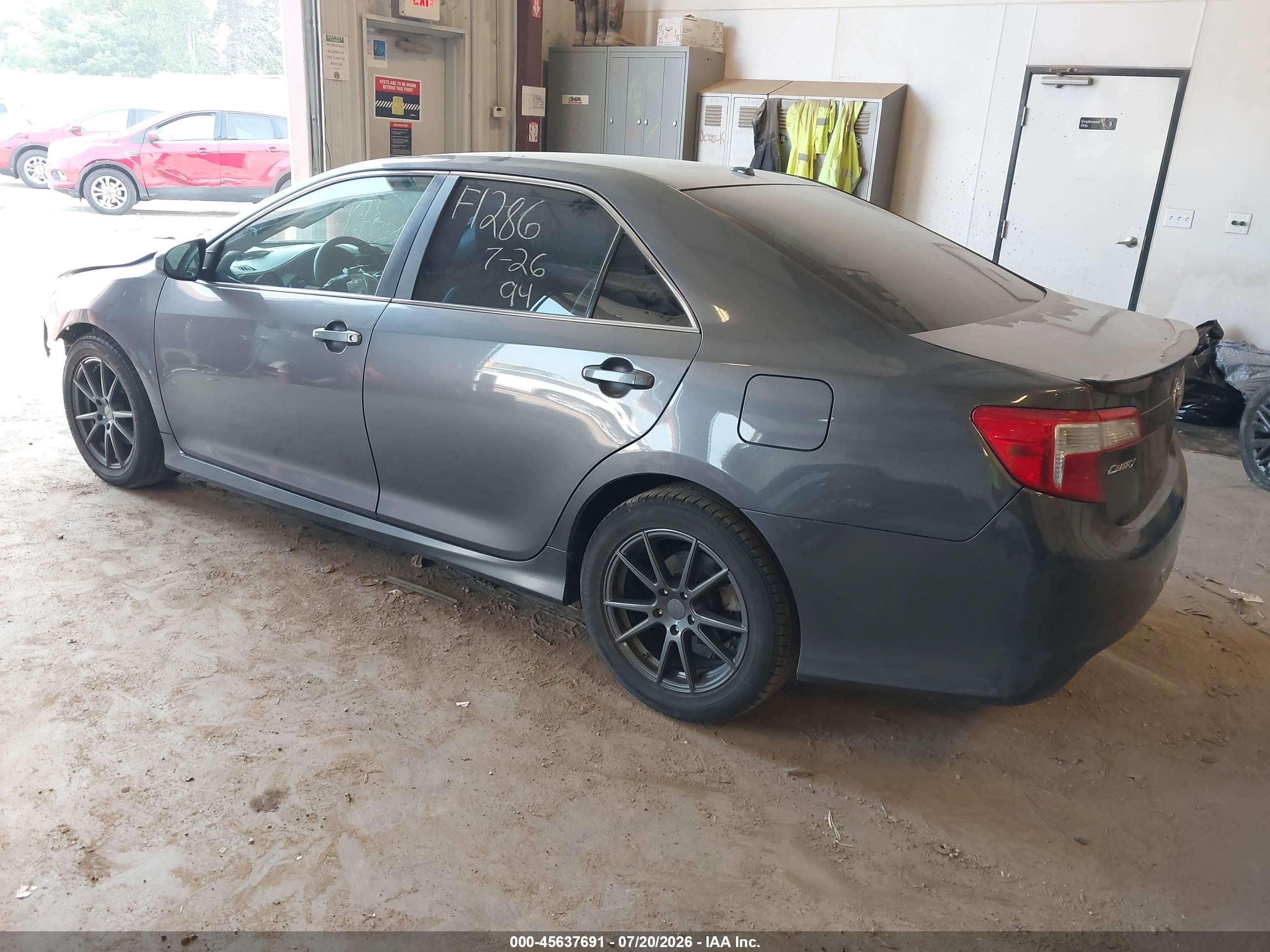 2012 Toyota Camry Se V6 Gray vin: 4T1BK1FK4CU012839