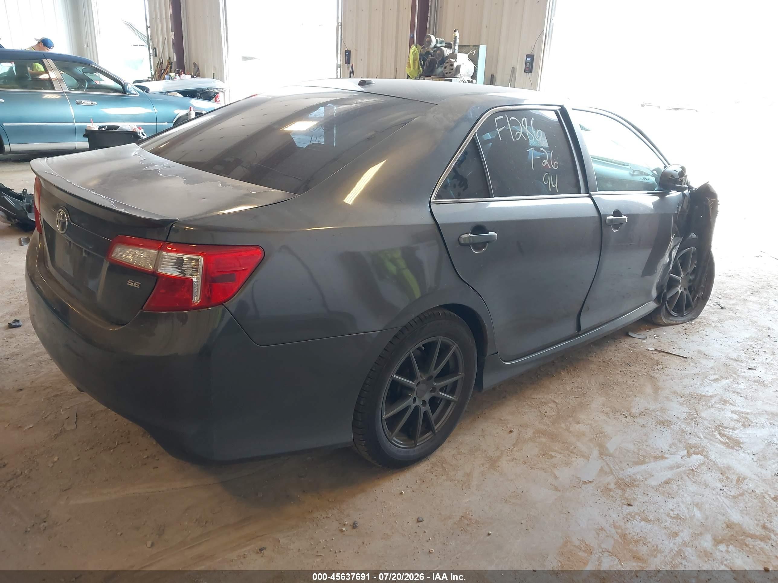 2012 Toyota Camry Se V6 Gray vin: 4T1BK1FK4CU012839
