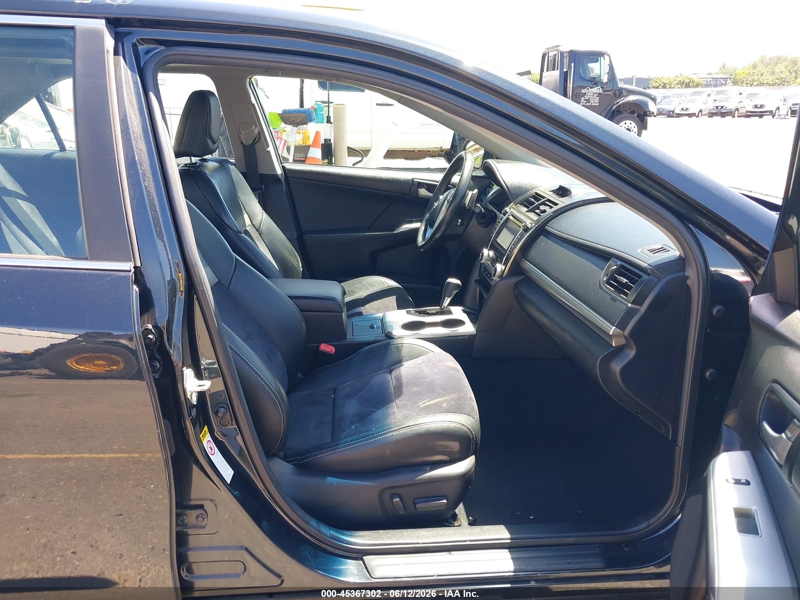 2012 Toyota Camry Se V6 Black vin: 4T1BK1FK4CU500835