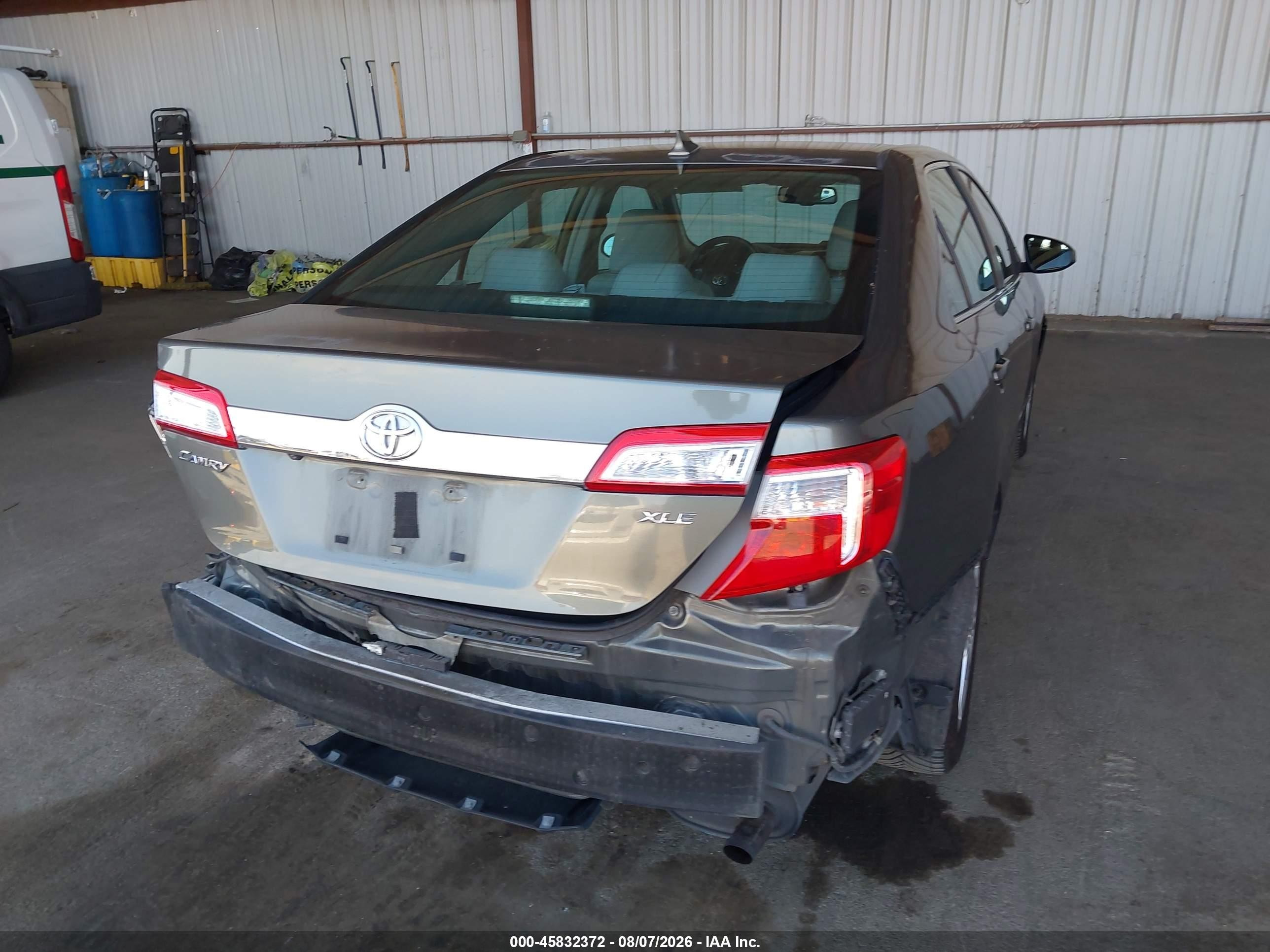 2012 Toyota Camry Xle V6 Gray vin: 4T1BK1FK4CU513729