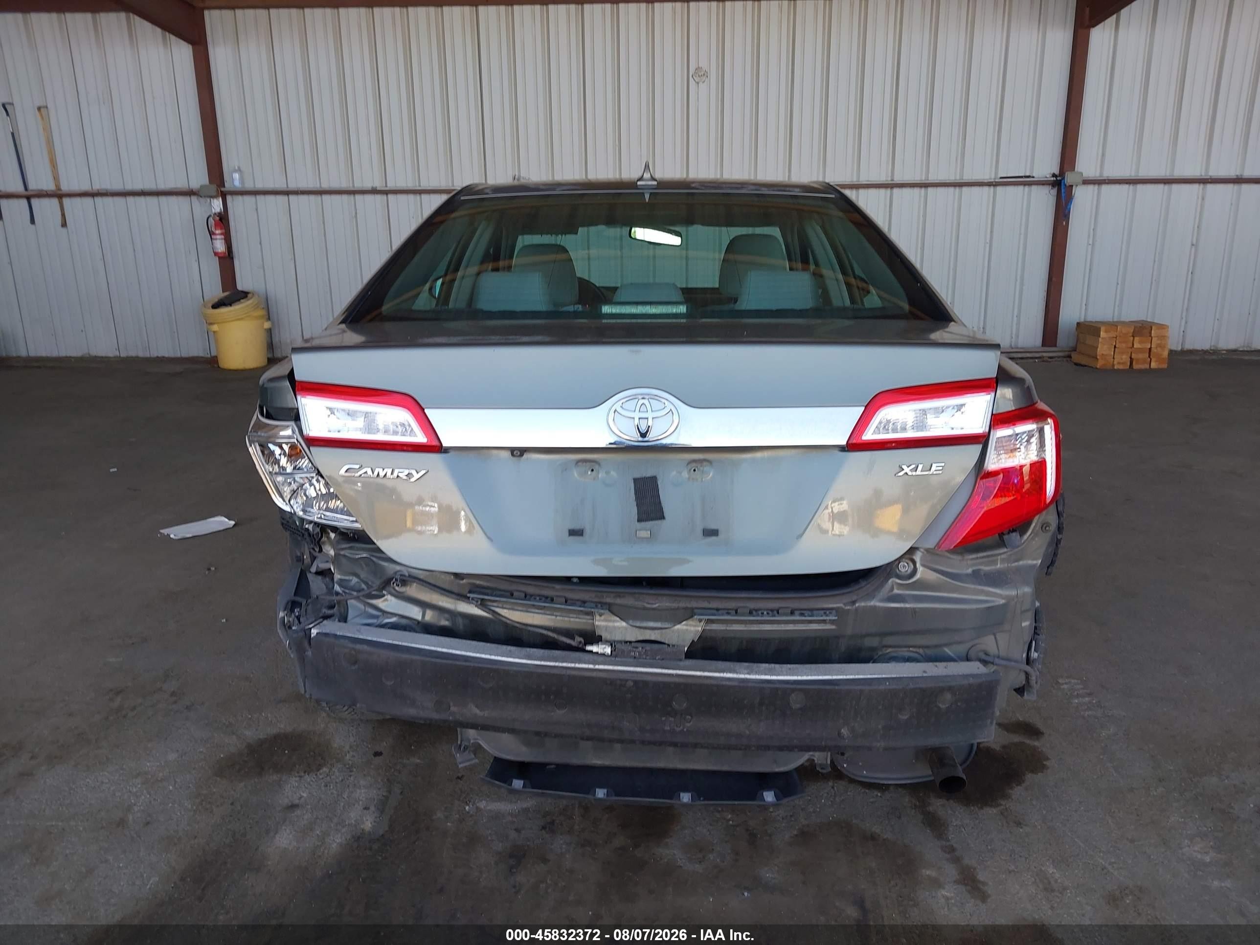 2012 Toyota Camry Xle V6 Gray vin: 4T1BK1FK4CU513729