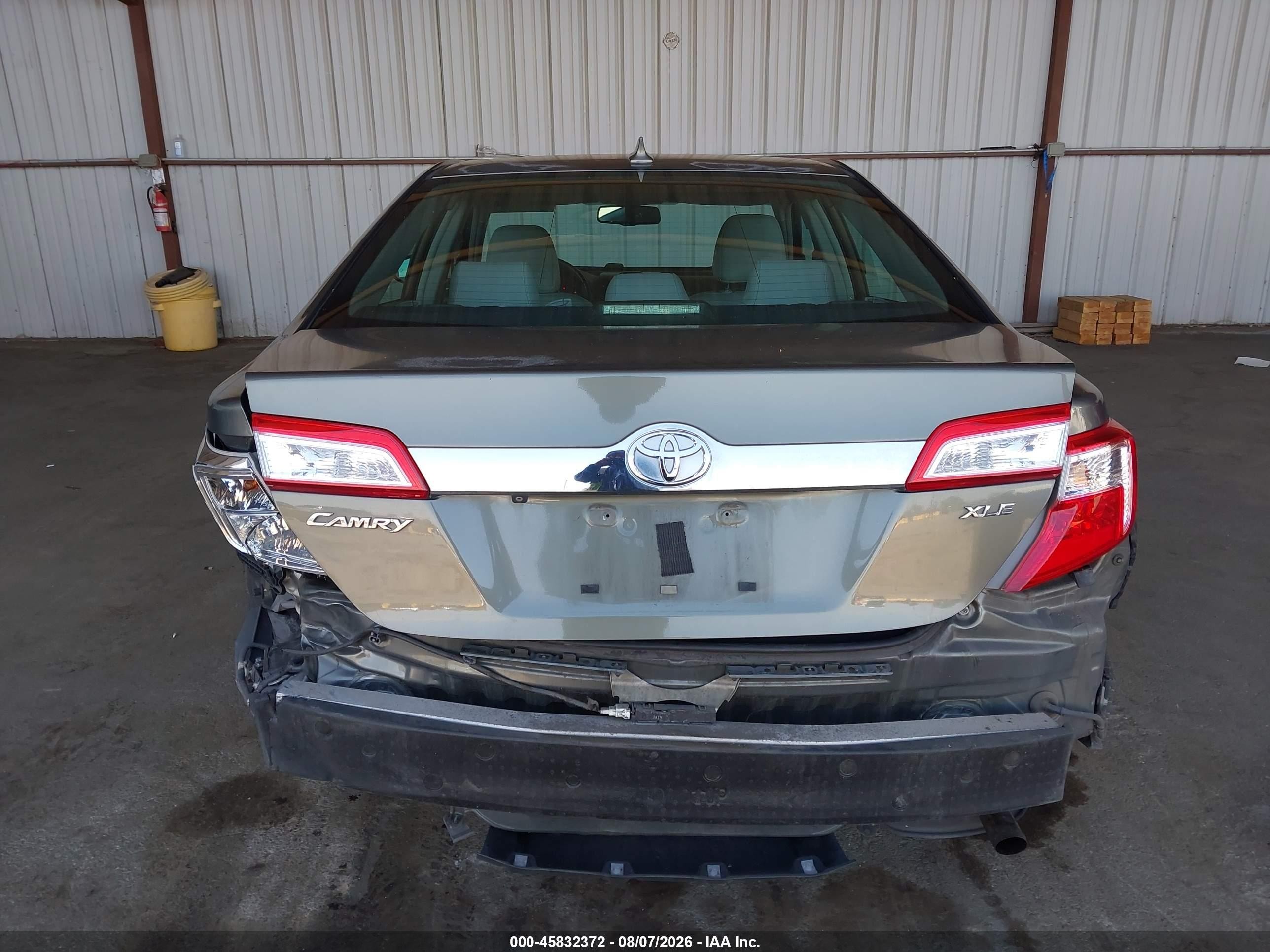 2012 Toyota Camry Xle V6 Gray vin: 4T1BK1FK4CU513729