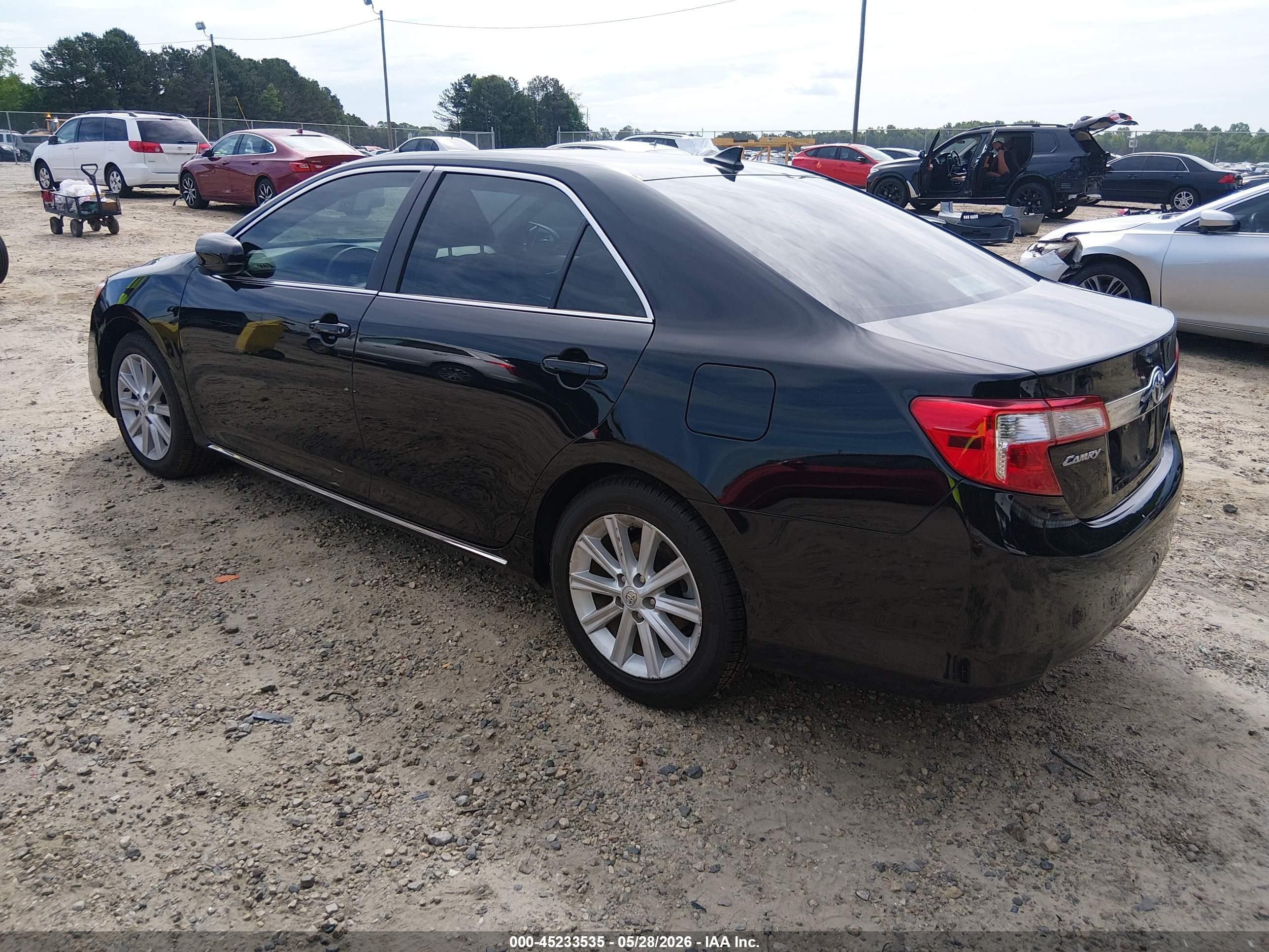 2012 Toyota Camry Xle V6 Black vin: 4T1BK1FK4CU519269
