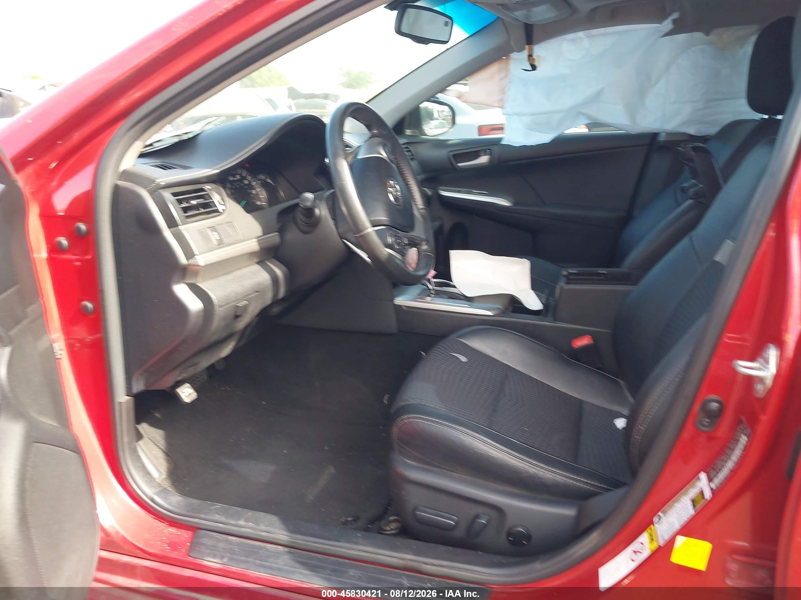 2012 Toyota Camry Se V6 Red vin: 4T1BK1FK4CU519353
