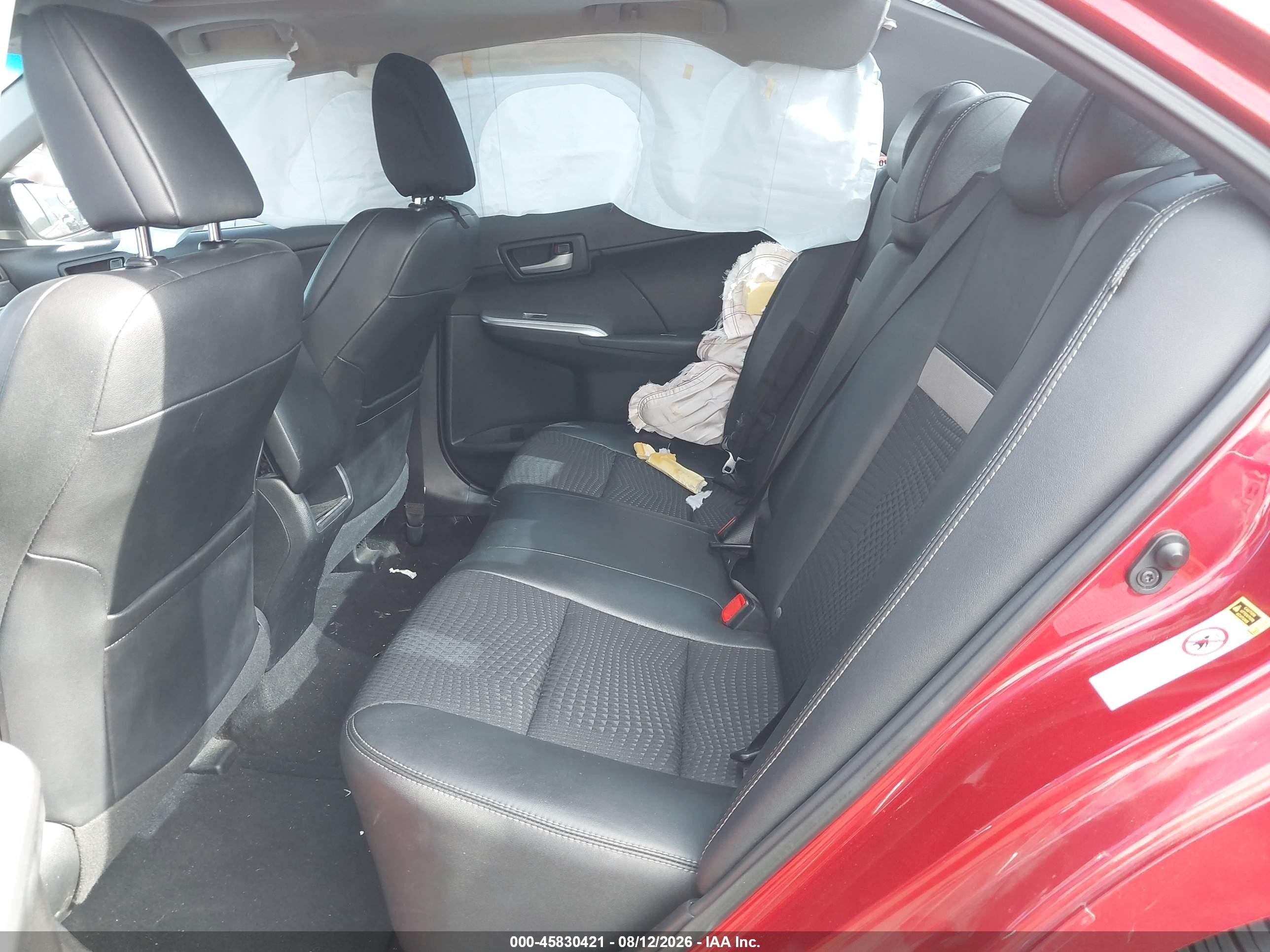 2012 Toyota Camry Se V6 Red vin: 4T1BK1FK4CU519353