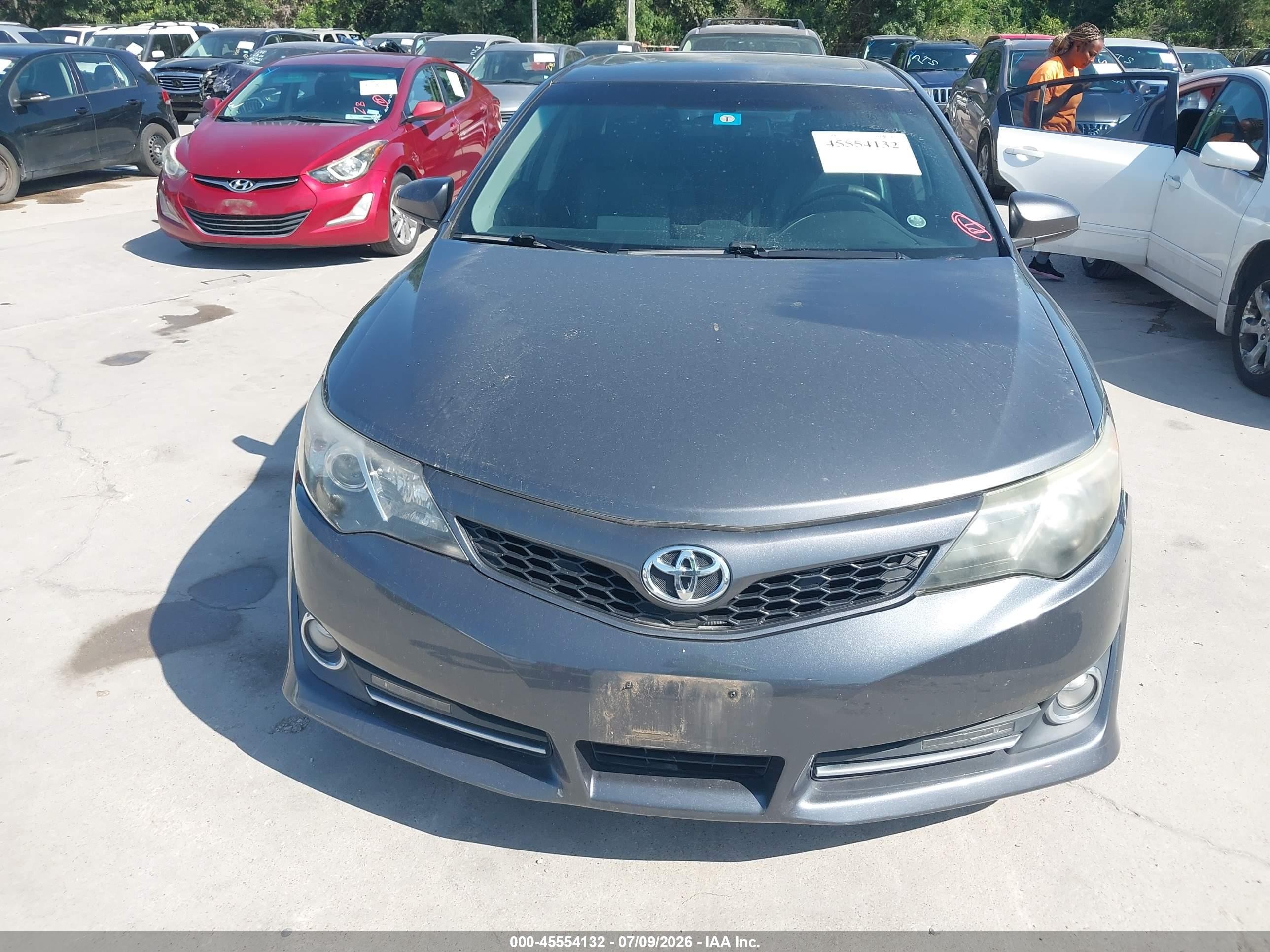 2014 Toyota Camry Se V6 Gray vin: 4T1BK1FK4EU024024