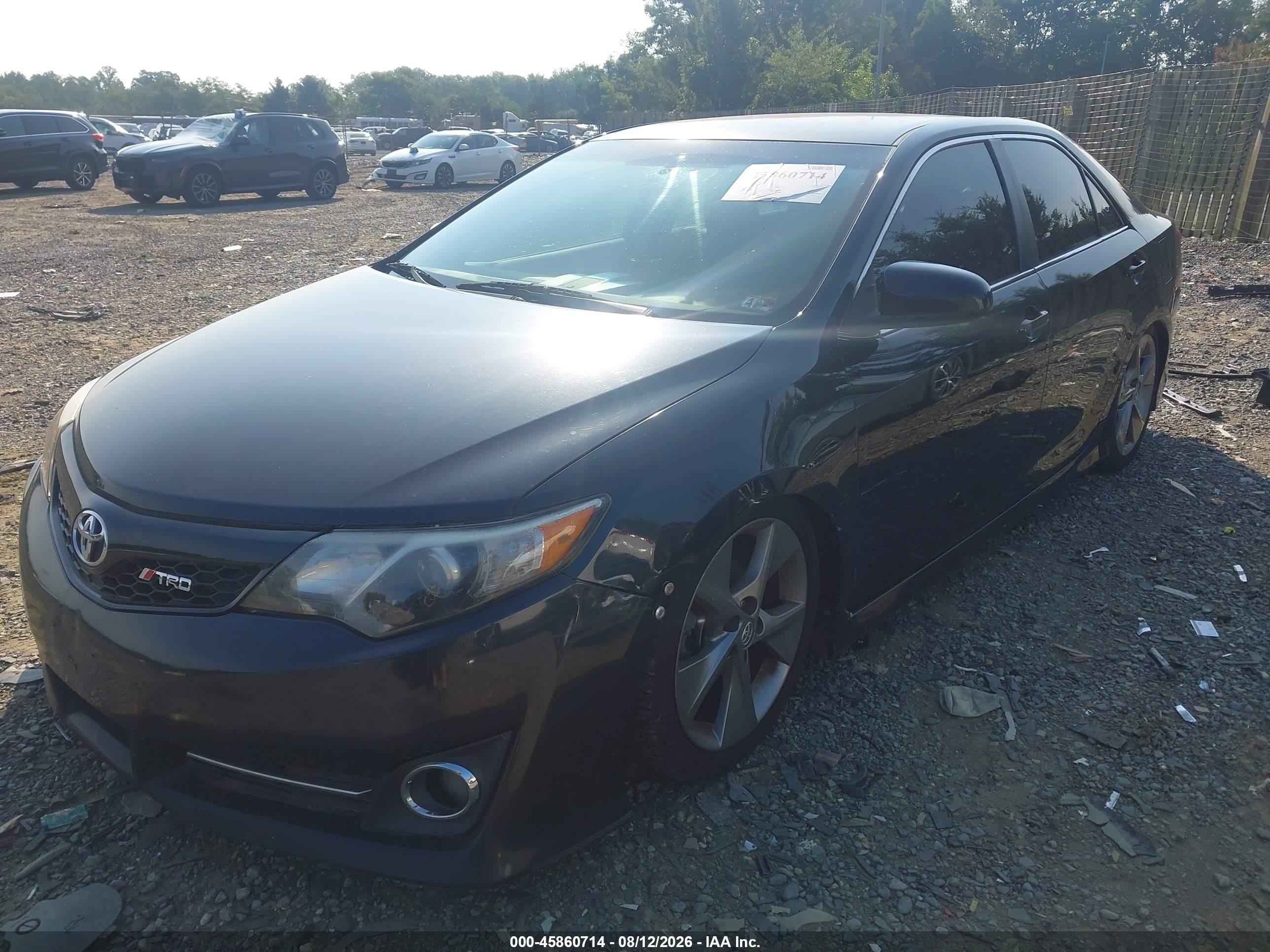 2014 Toyota Camry Se V6 Black vin: 4T1BK1FK4EU546197