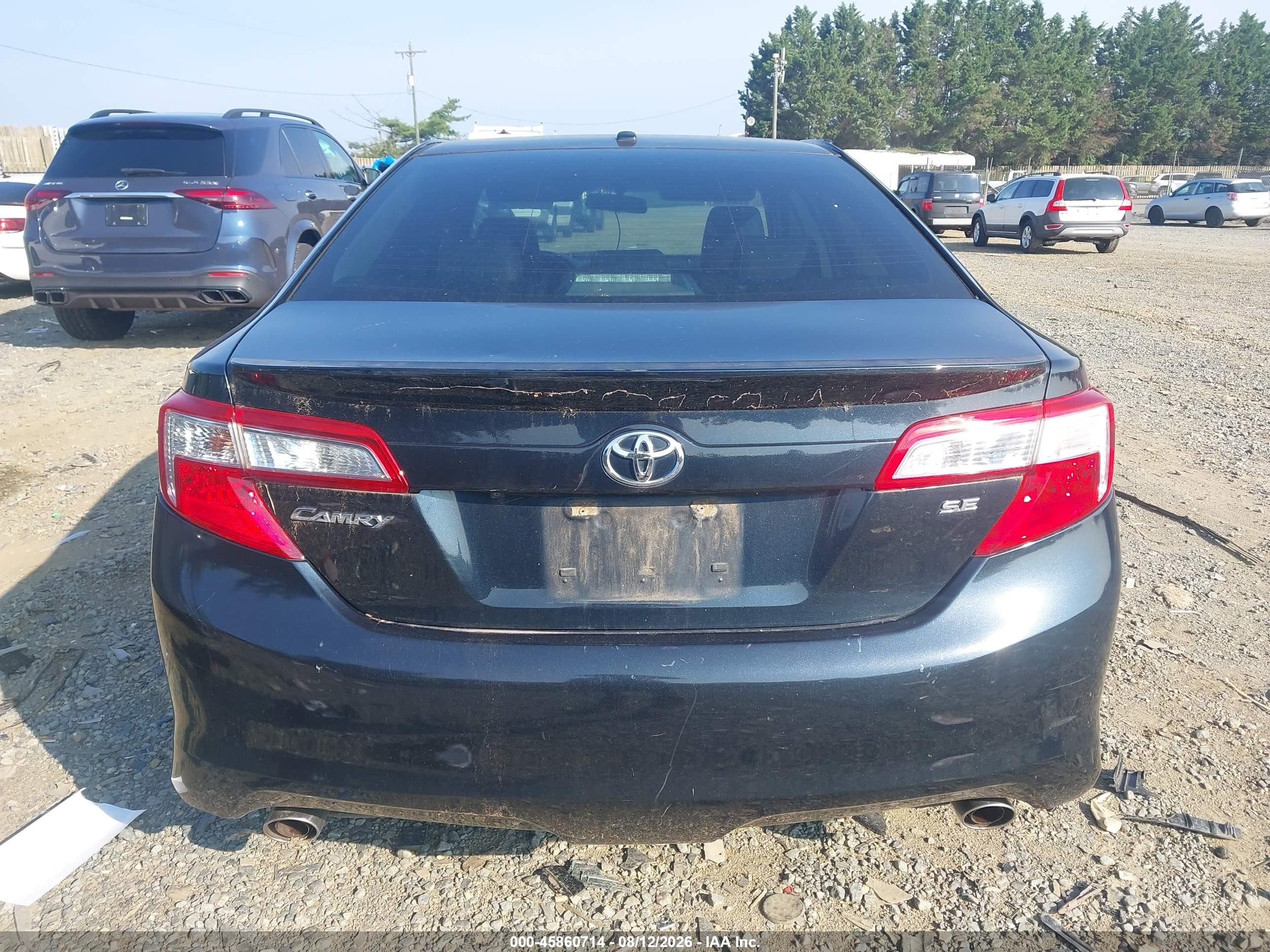 2014 Toyota Camry Se V6 Black vin: 4T1BK1FK4EU546197