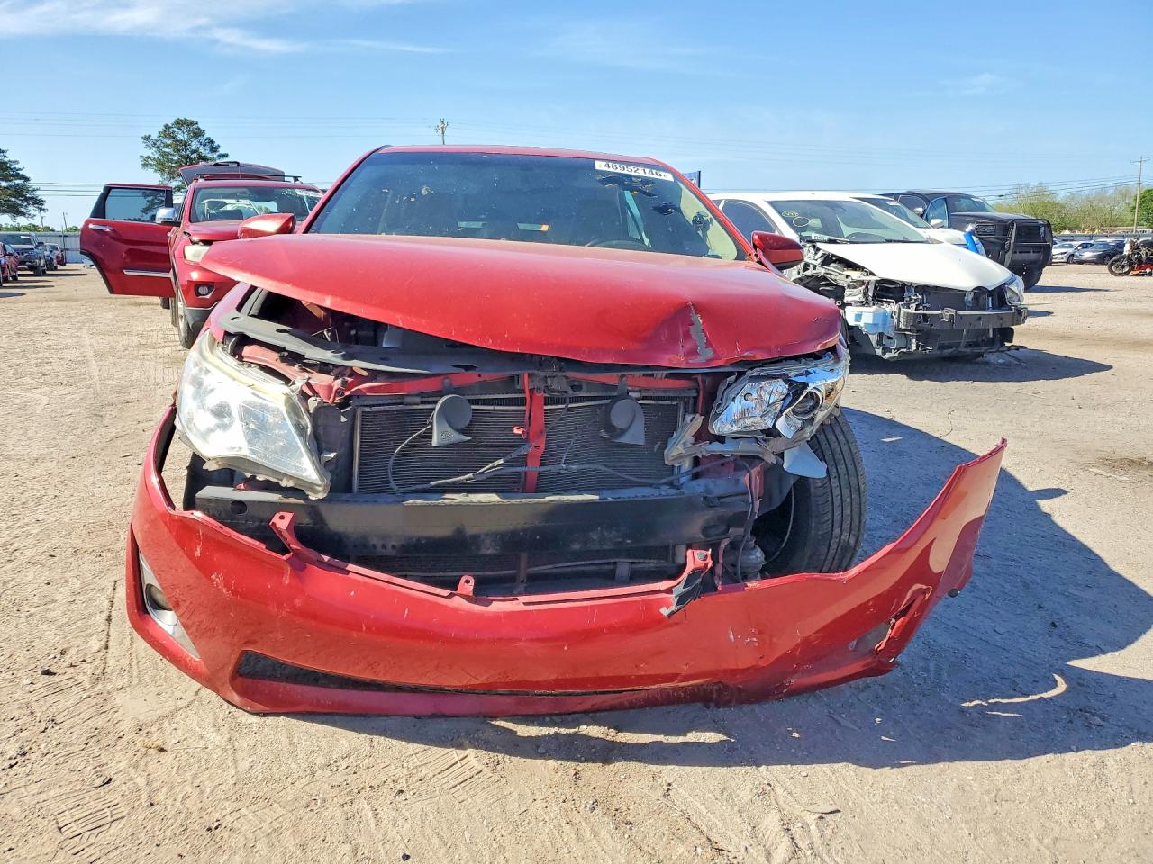 2012 Toyota Camry Xle V6 Red vin: 4T1BK1FK5CU504943