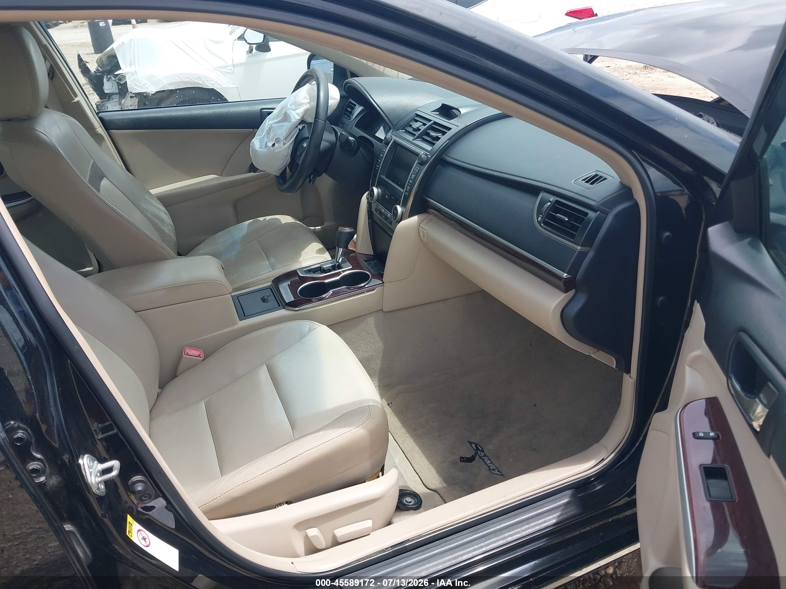 2012 Toyota Camry Xle V6 Black vin: 4T1BK1FK5CU505199
