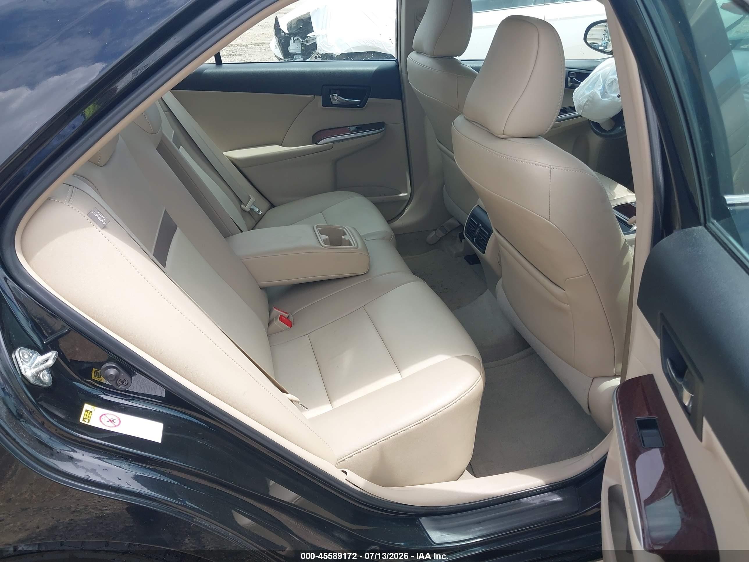 2012 Toyota Camry Xle V6 Black vin: 4T1BK1FK5CU505199