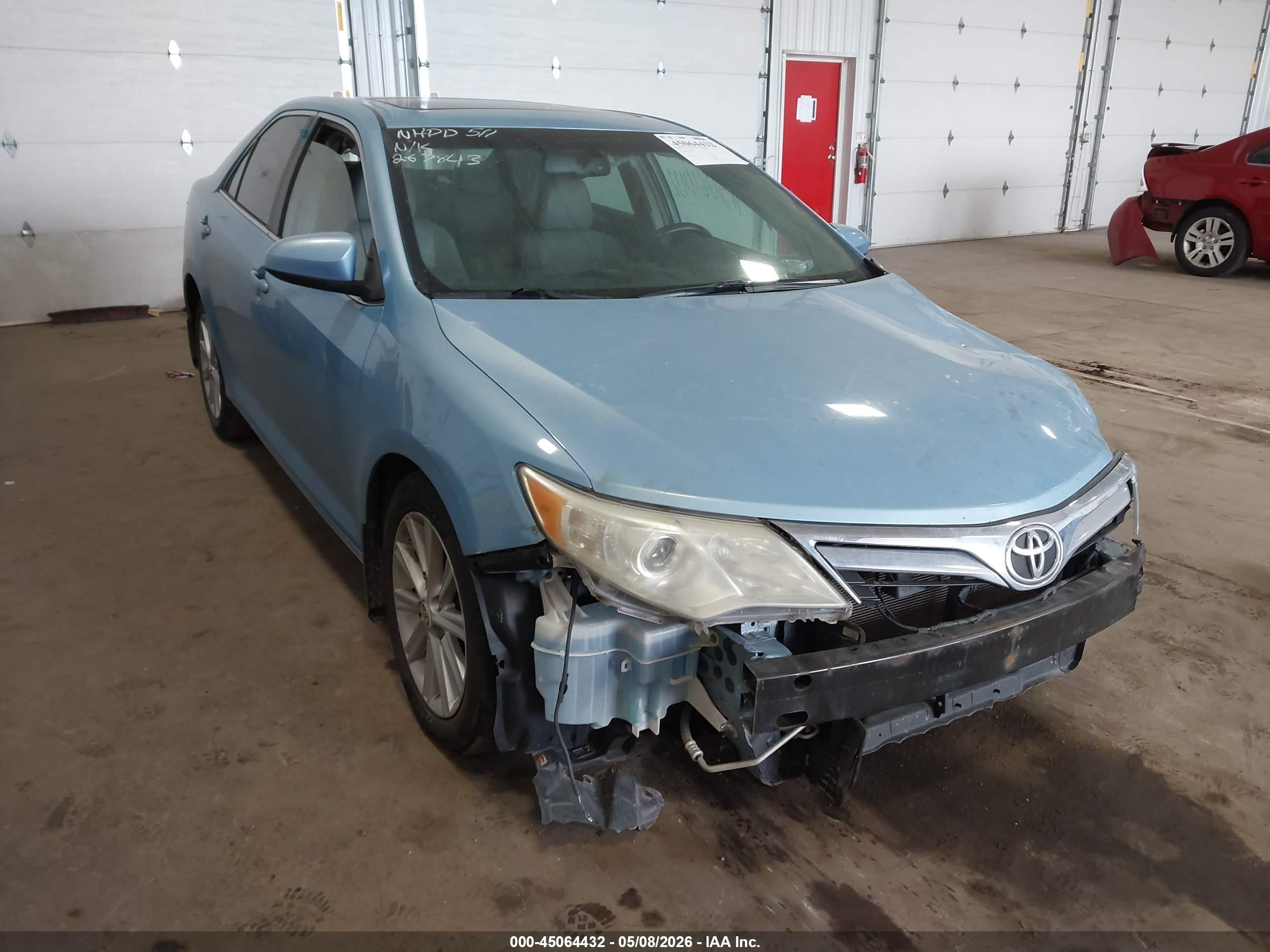 2012 Toyota Camry Xle V6 Blue vin: 4T1BK1FK5CU509625