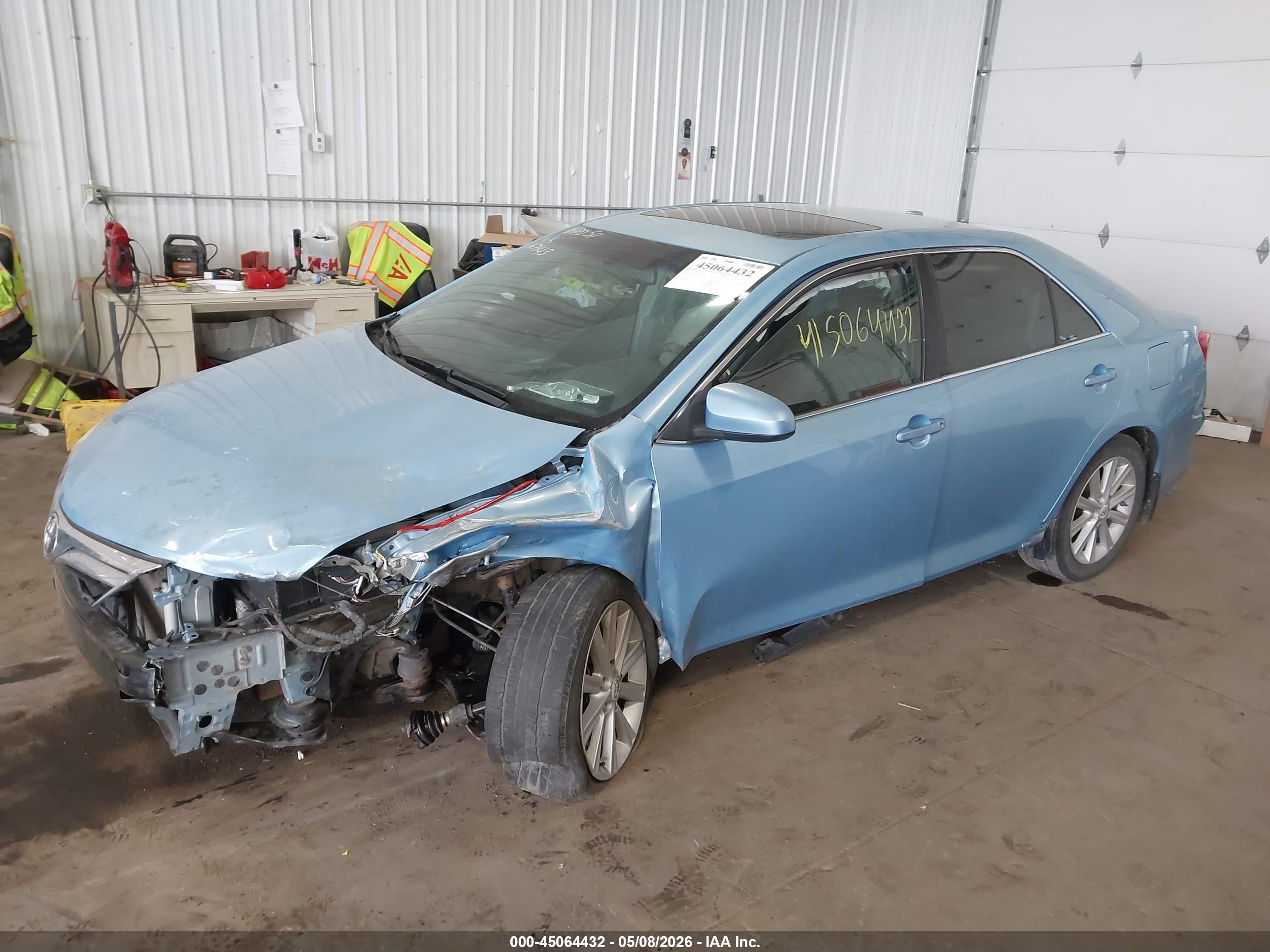 2012 Toyota Camry Xle V6 Blue vin: 4T1BK1FK5CU509625