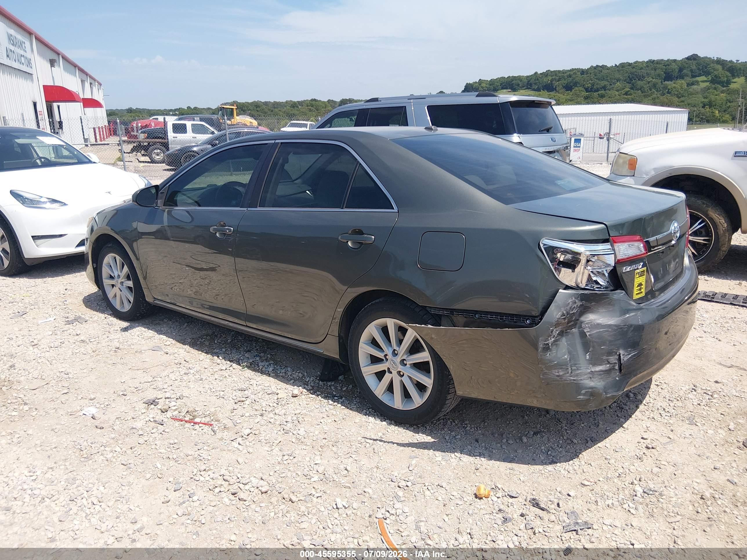 2012 Toyota Camry Xle V6 Gray vin: 4T1BK1FK5CU509950