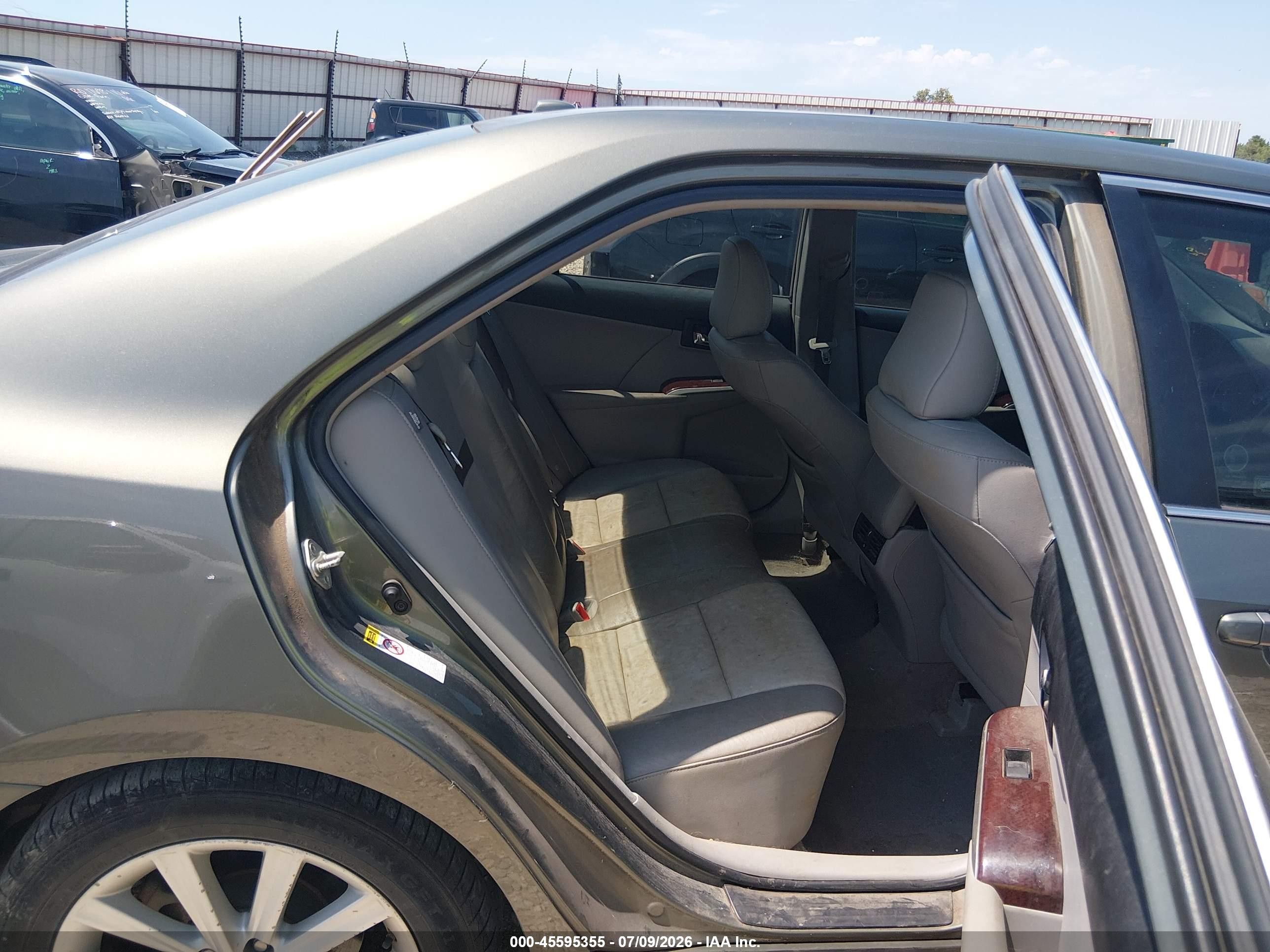 2012 Toyota Camry Xle V6 Gray vin: 4T1BK1FK5CU509950