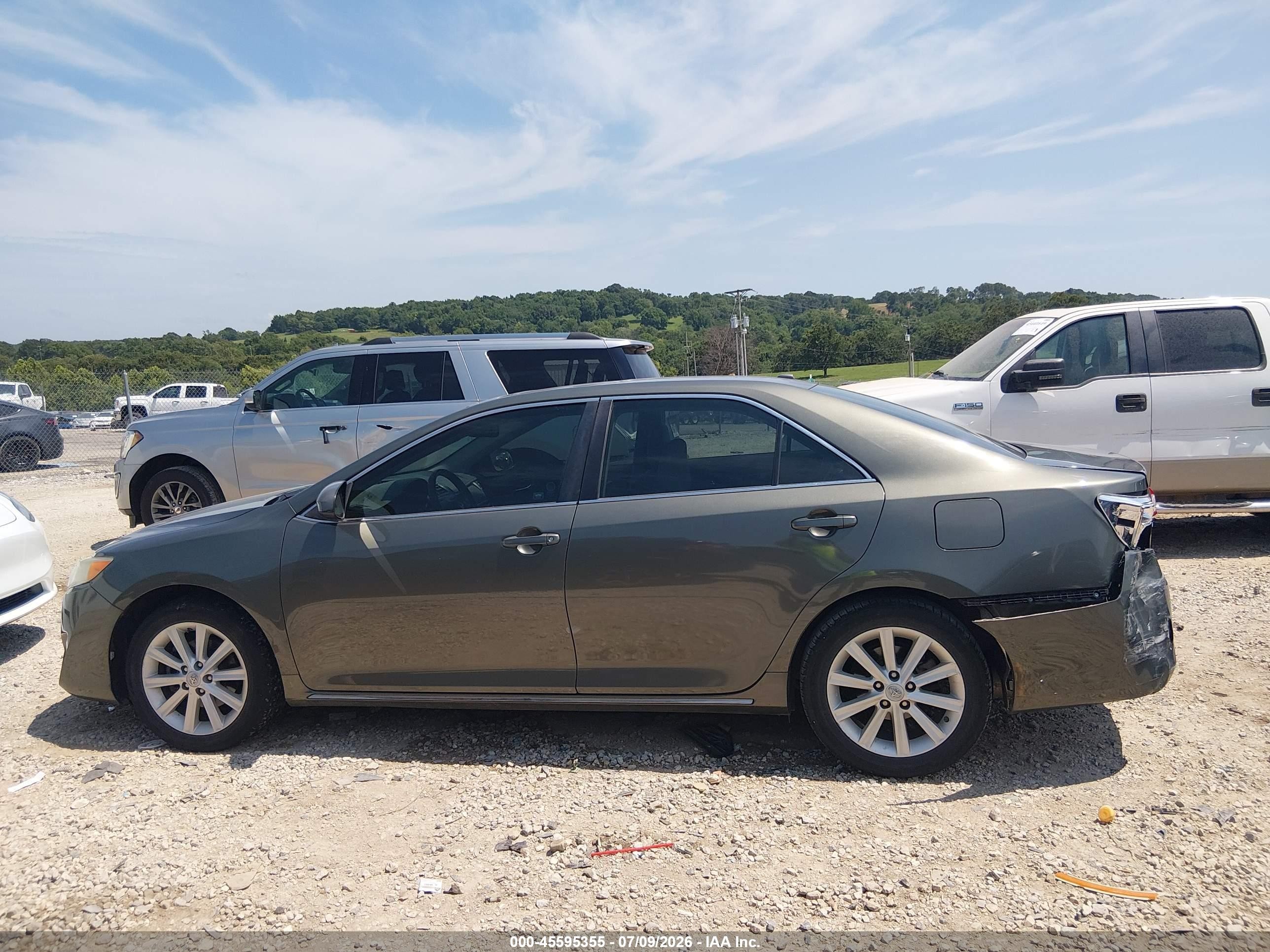 2012 Toyota Camry Xle V6 Gray vin: 4T1BK1FK5CU509950