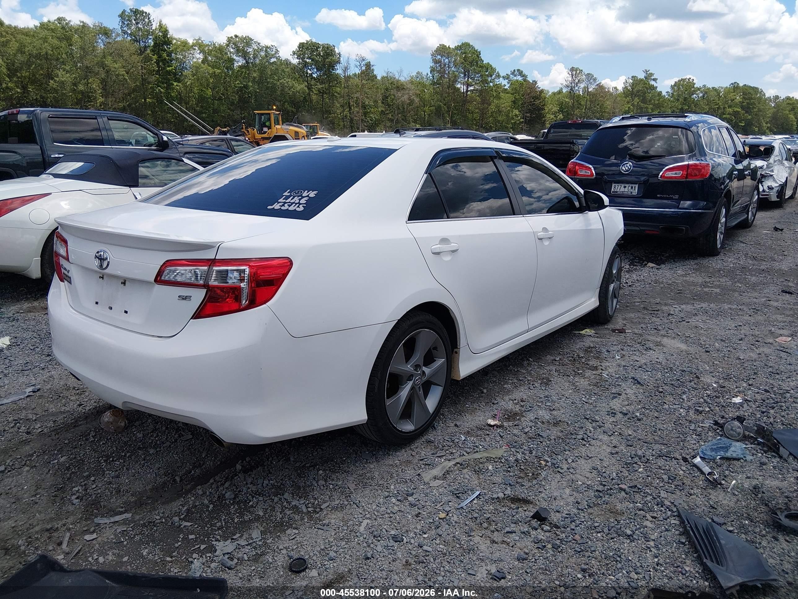 2012 Toyota Camry Se V6 White vin: 4T1BK1FK5CU516056