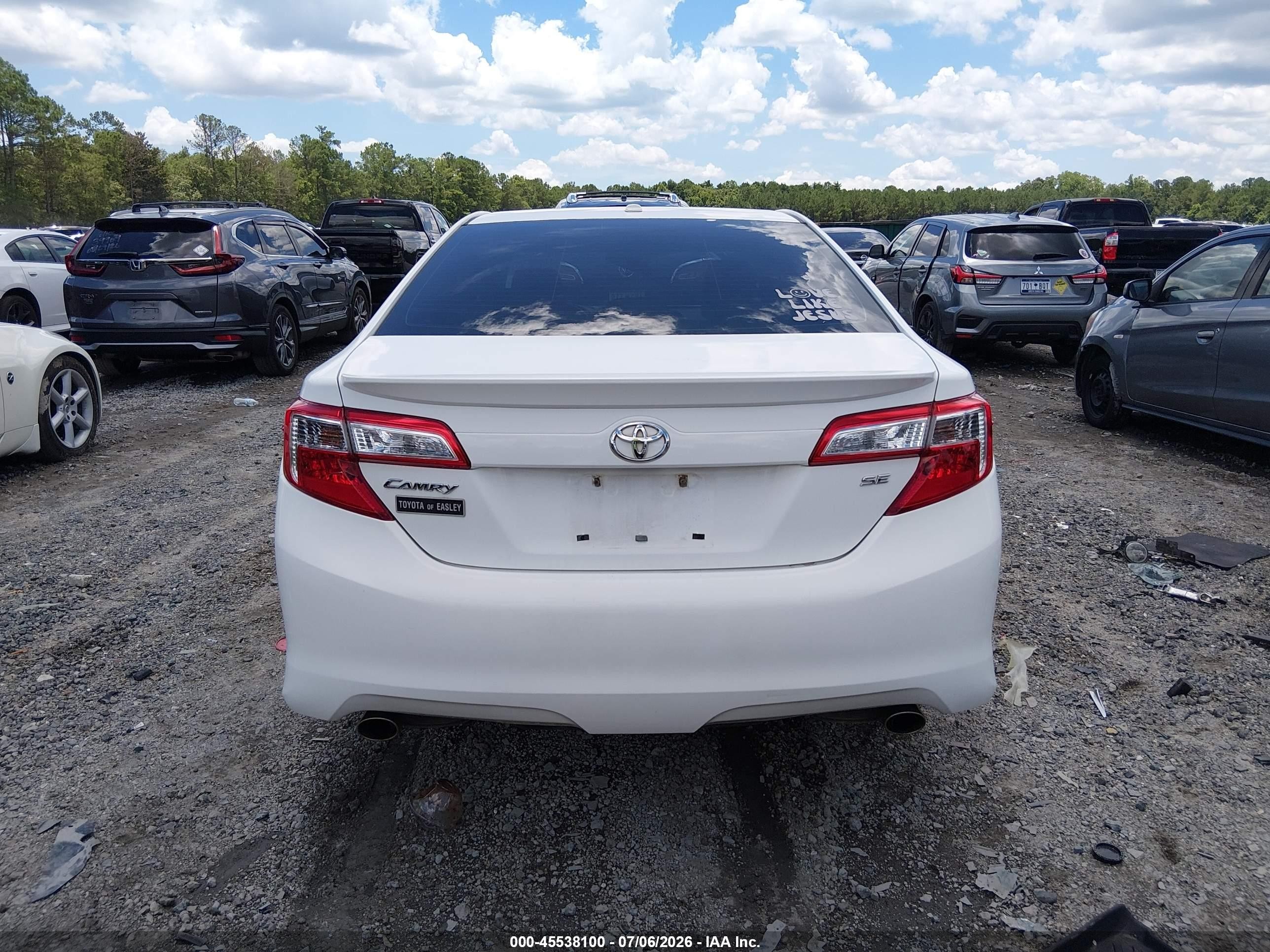 2012 Toyota Camry Se V6 White vin: 4T1BK1FK5CU516056
