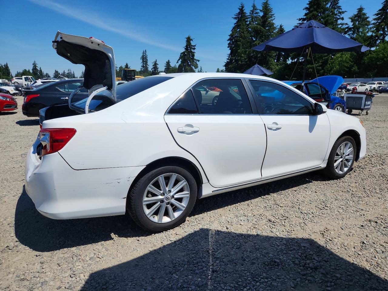 2012 Toyota Camry Xle V6 White vin: 4T1BK1FK5CU518521